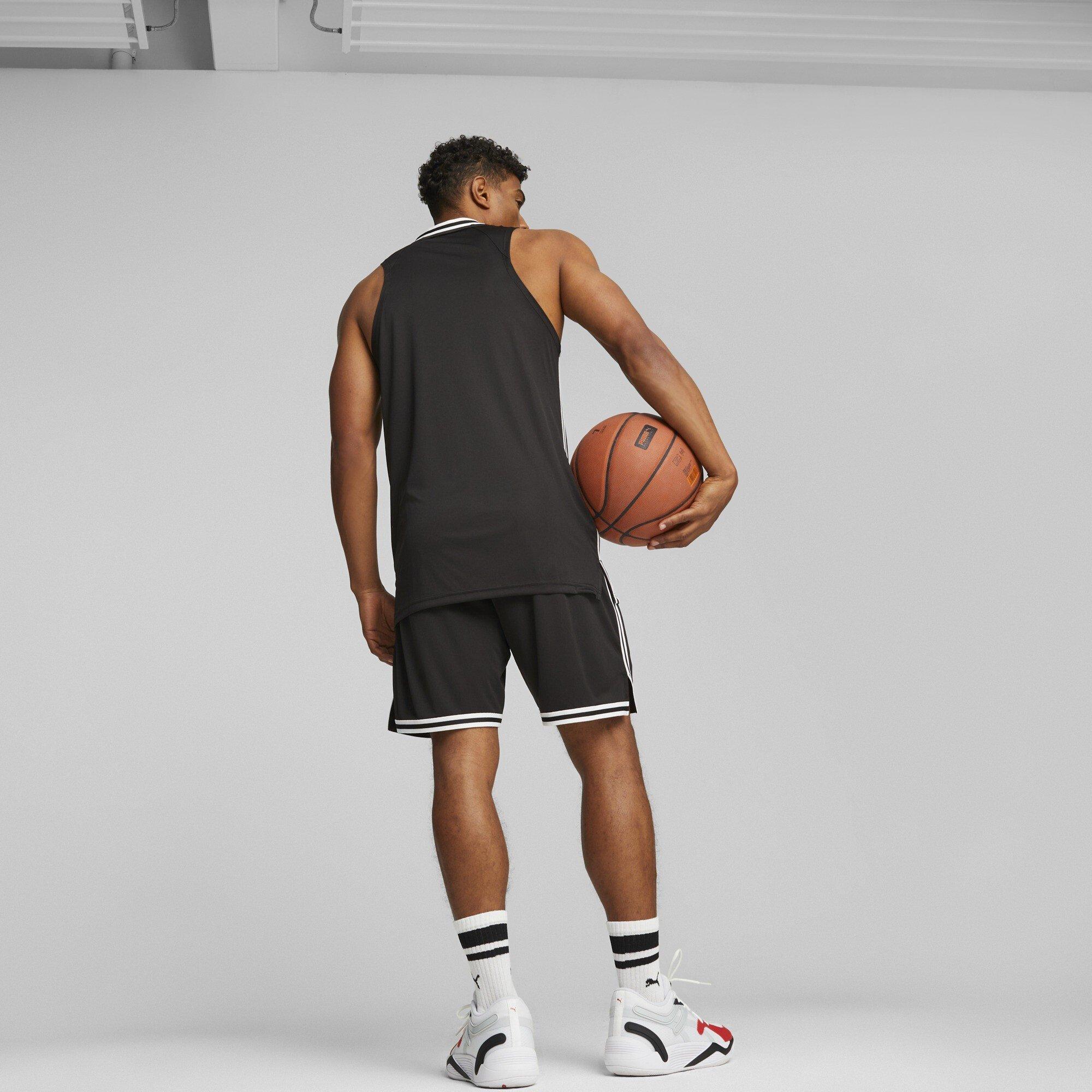 Black - Puma - Men's Hoops Team Game Performance Basketball Jersey - 4