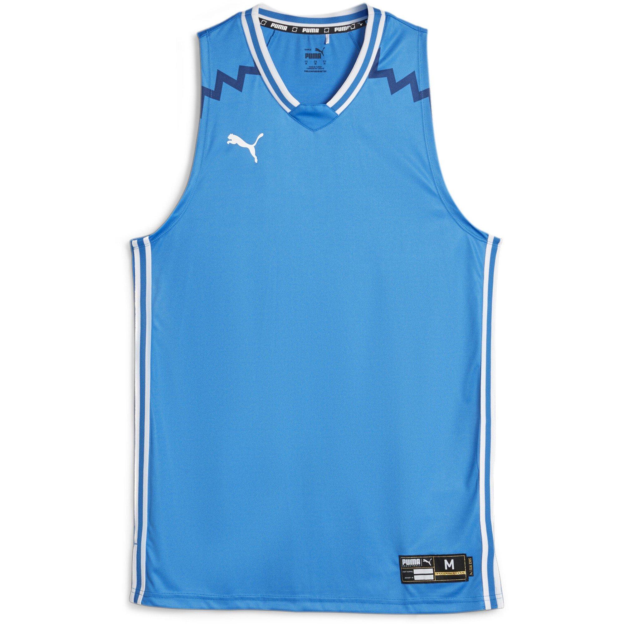 Puma Men's Hoops Team Game Performance Basketball Jersey - Electric Blue - 3XL