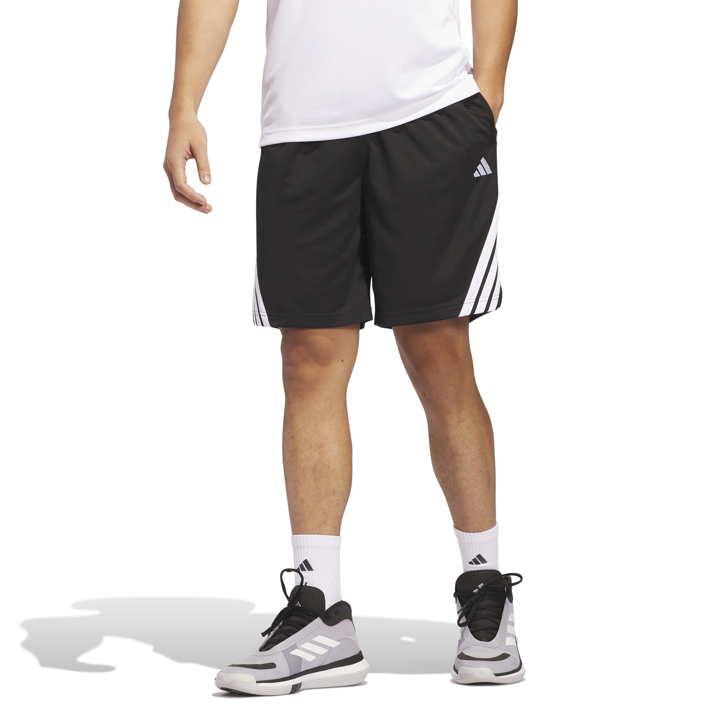 Black/White - adidas - Striped Basketball Shorts - 2
