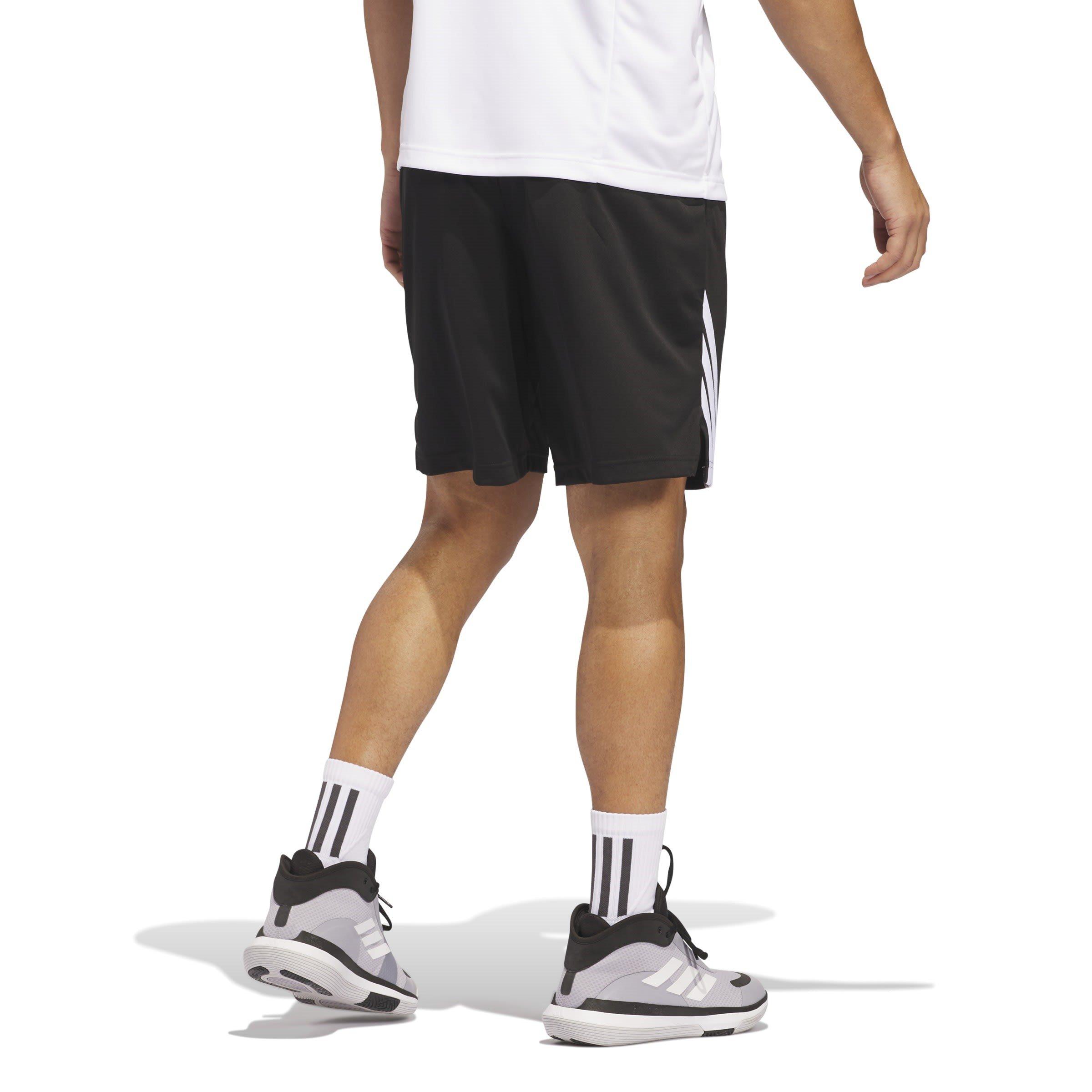 Black/White - adidas - Striped Basketball Shorts - 3