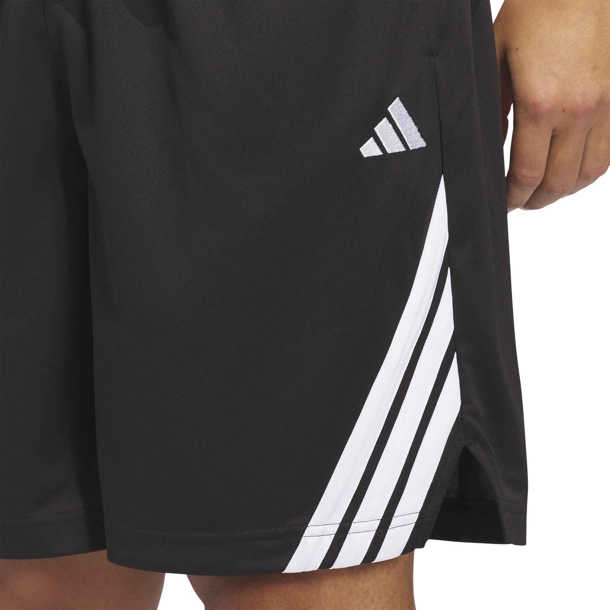 Black/White - adidas - Striped Basketball Shorts - 4