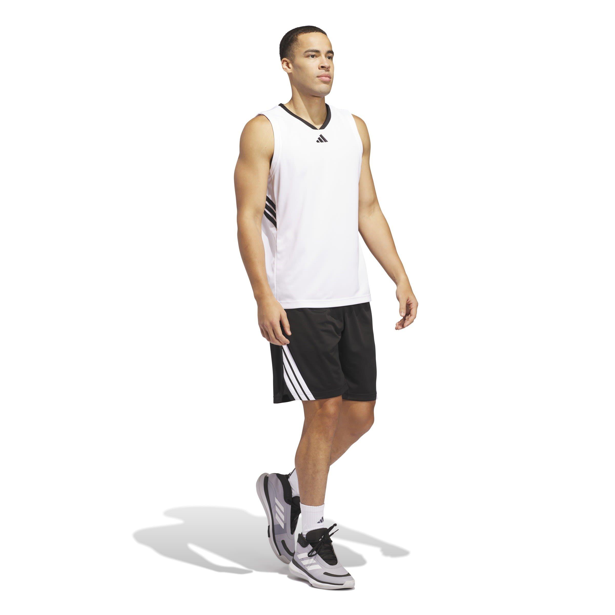 Black/White - adidas - Striped Basketball Shorts - 6
