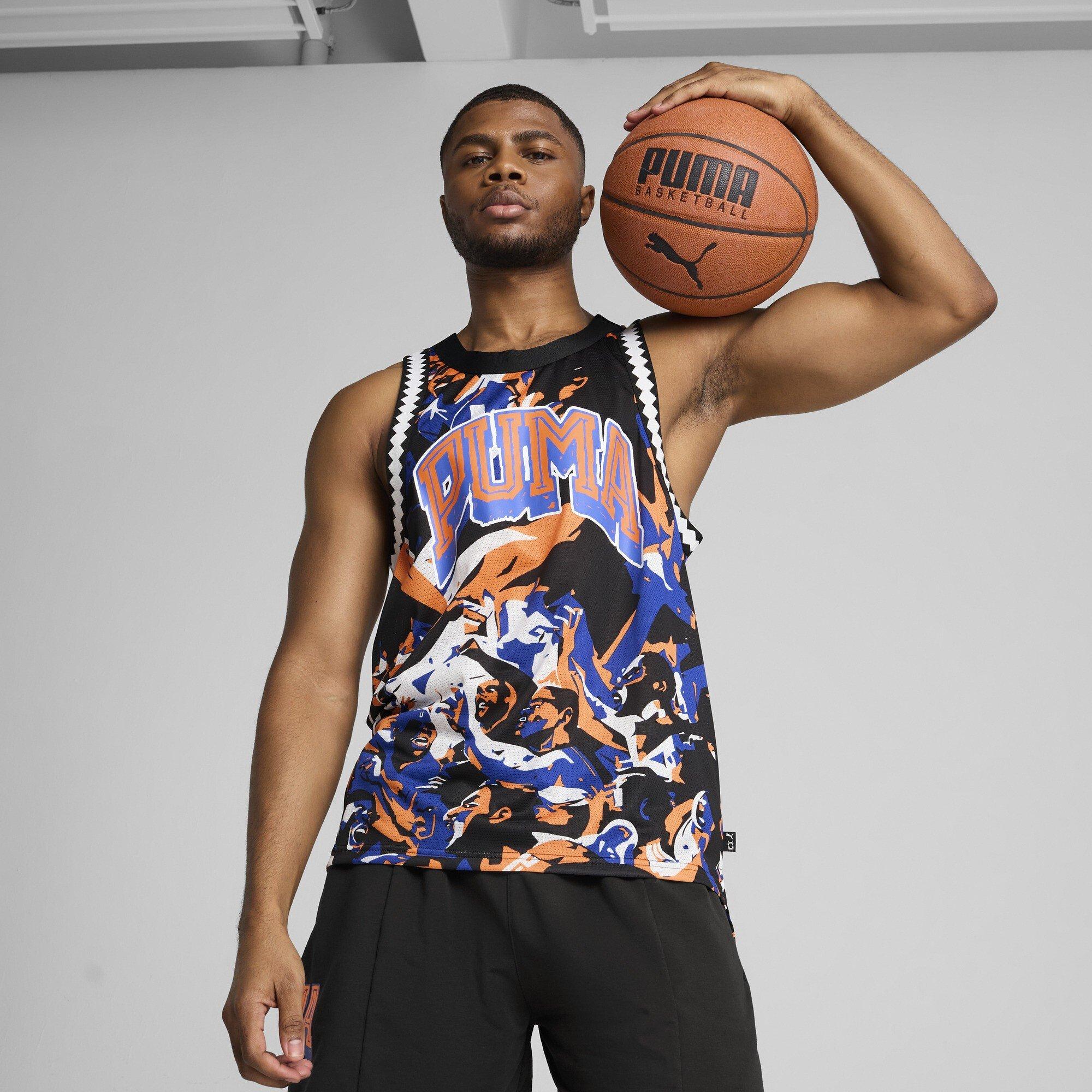 Vivid Blue - Puma - Men's Performance Basketball Jersey - 3