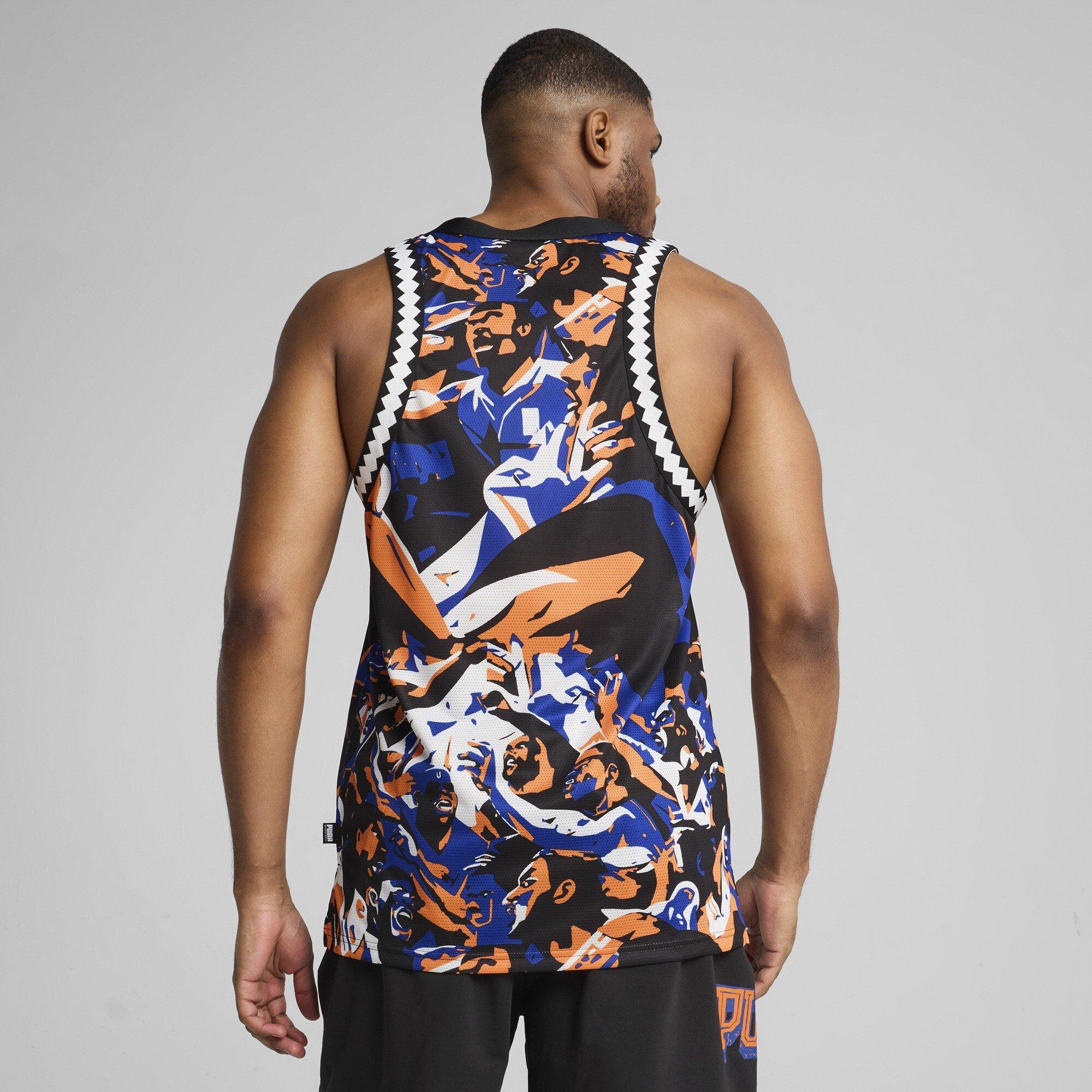 Vivid Blue - Puma - Men's Performance Basketball Jersey - 4