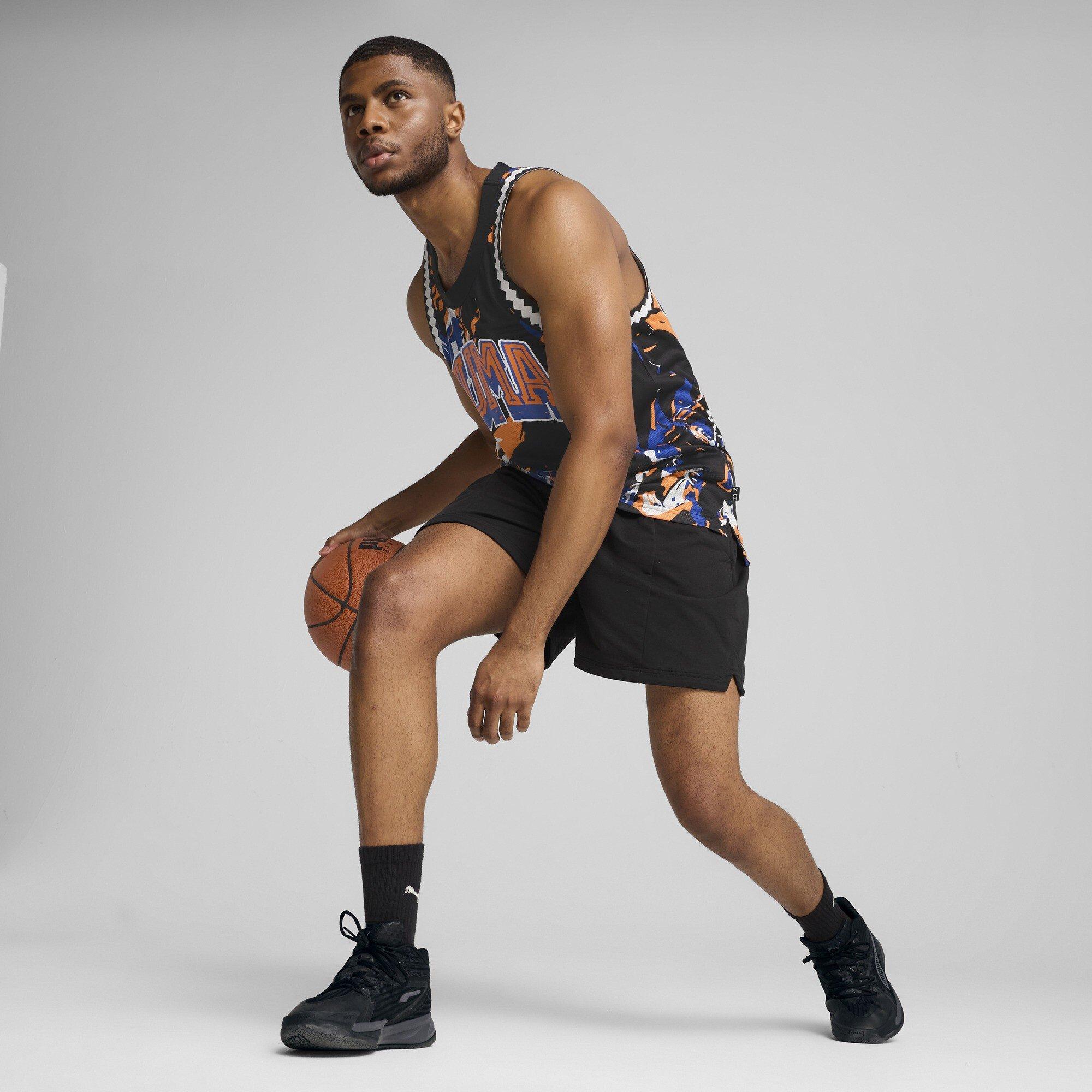 Vivid Blue - Puma - Men's Performance Basketball Jersey - 5