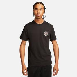 Nike label group spine-print cotton T-shirt Nero