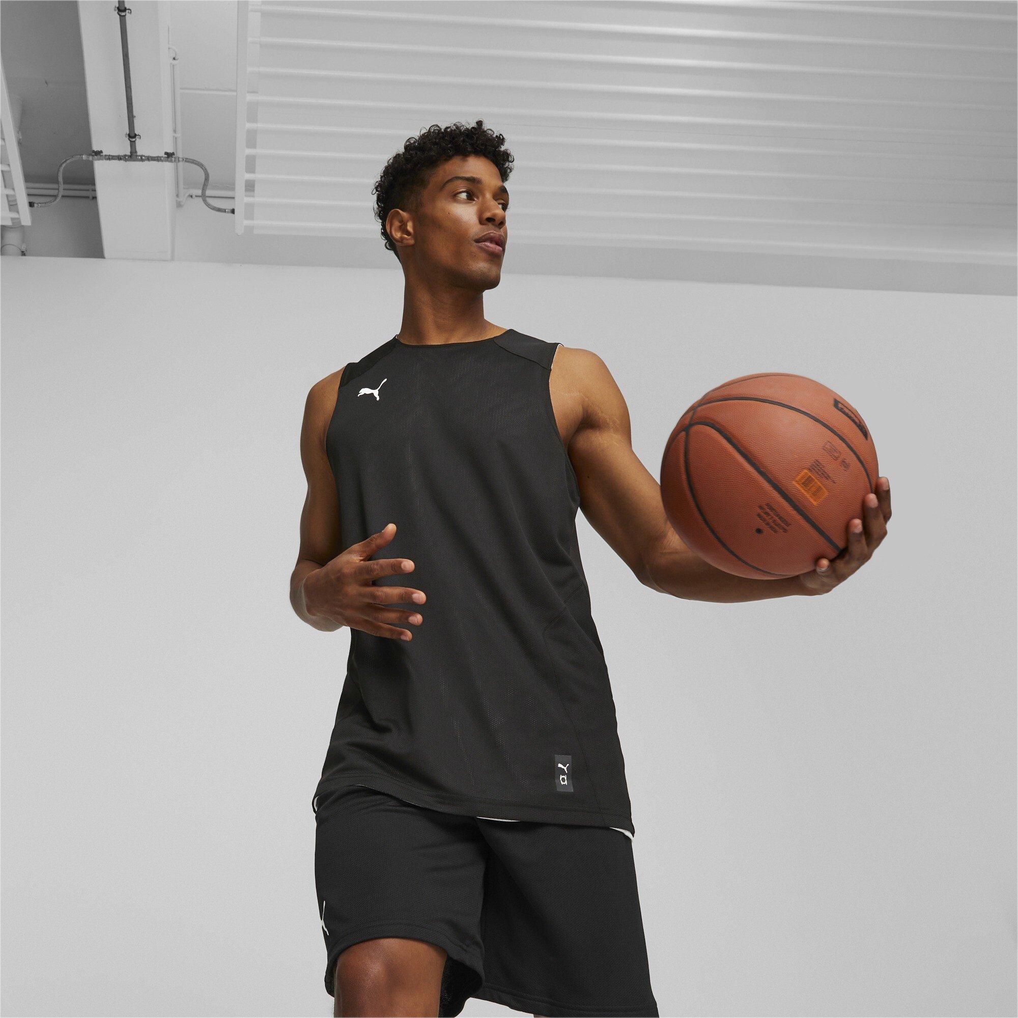 Black - Puma - Men's Hoops Team Reverse Practice Performance Basketball Jersey - 3
