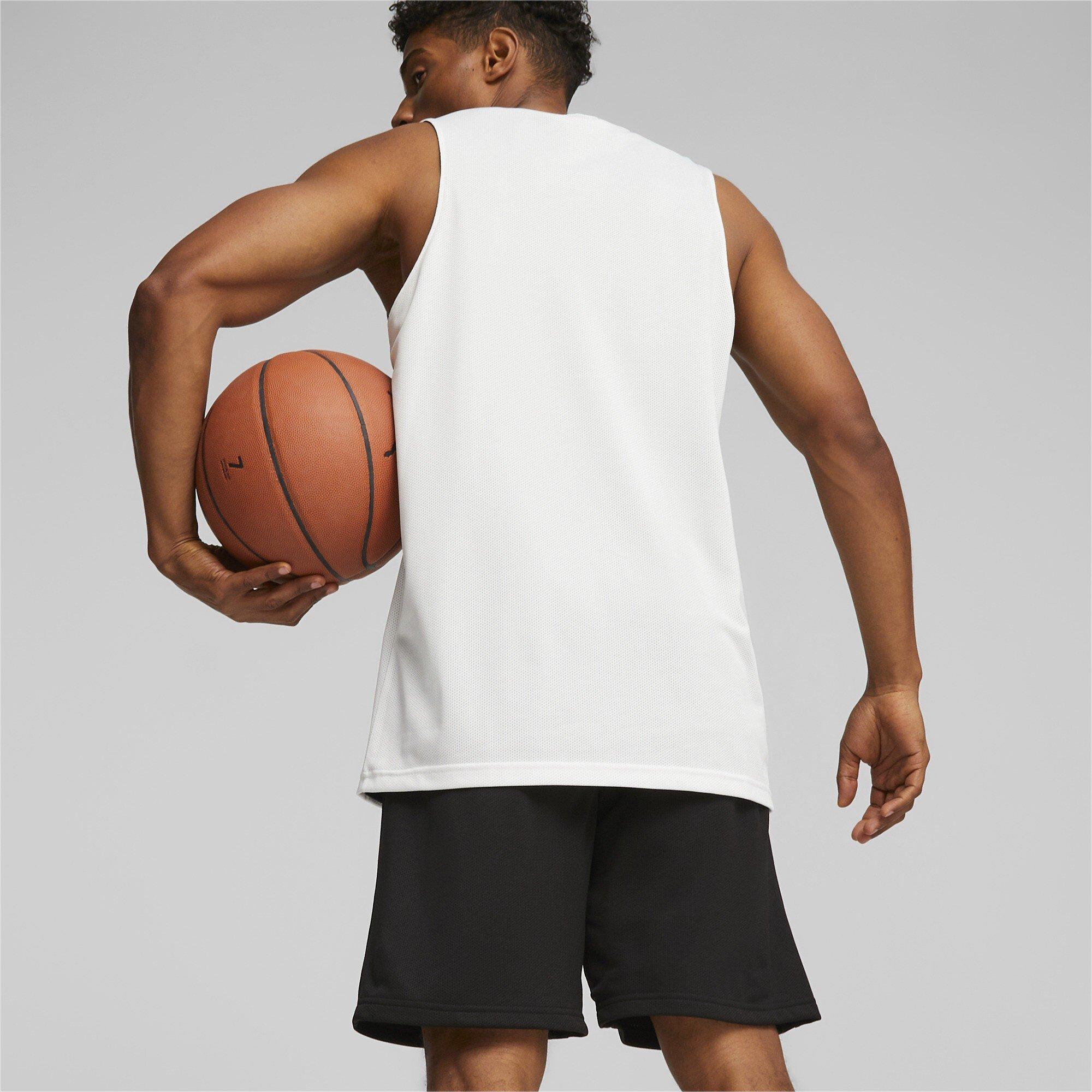 Black - Puma - Men's Hoops Team Reverse Practice Performance Basketball Jersey - 4