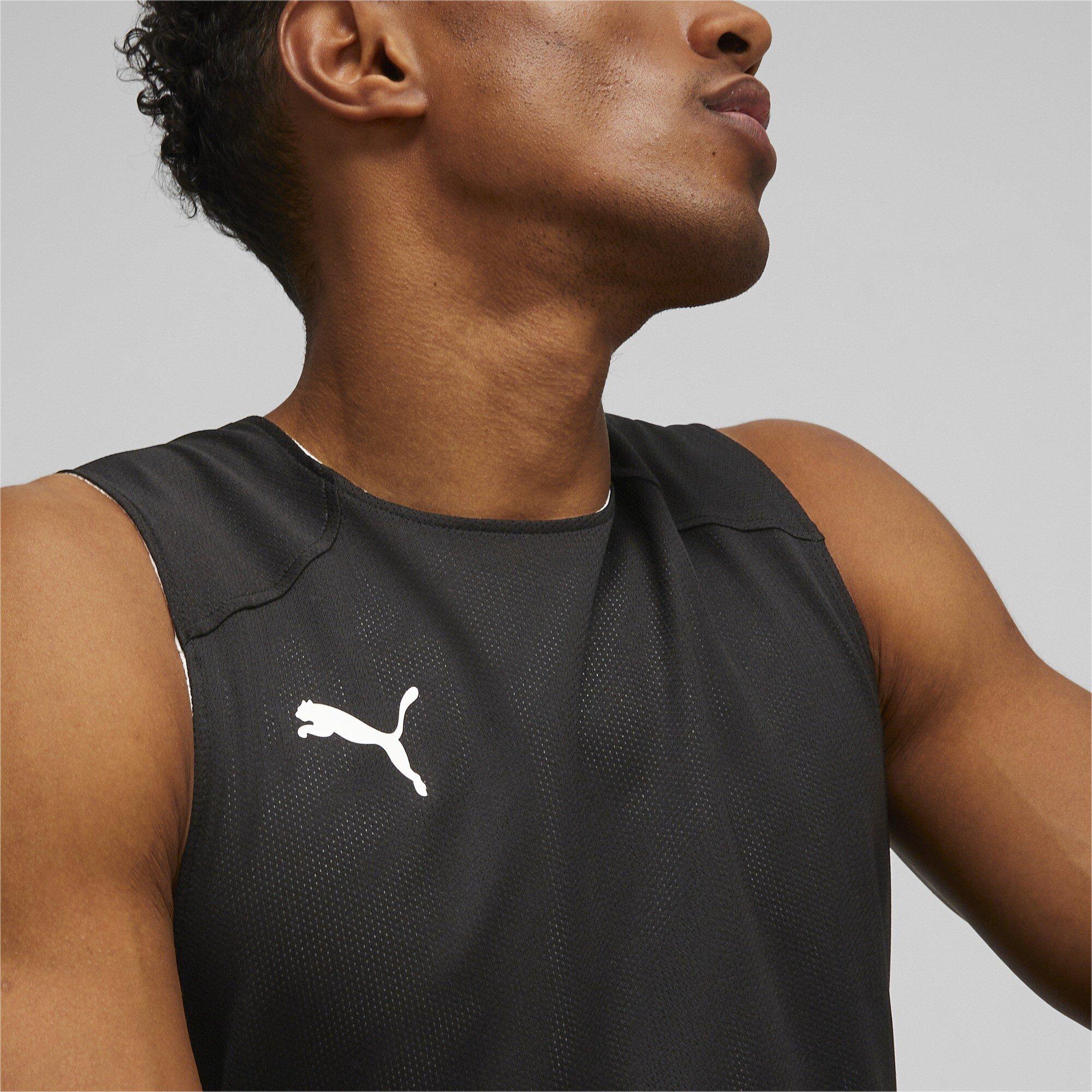 Black - Puma - Men's Hoops Team Reverse Practice Performance Basketball Jersey - 6
