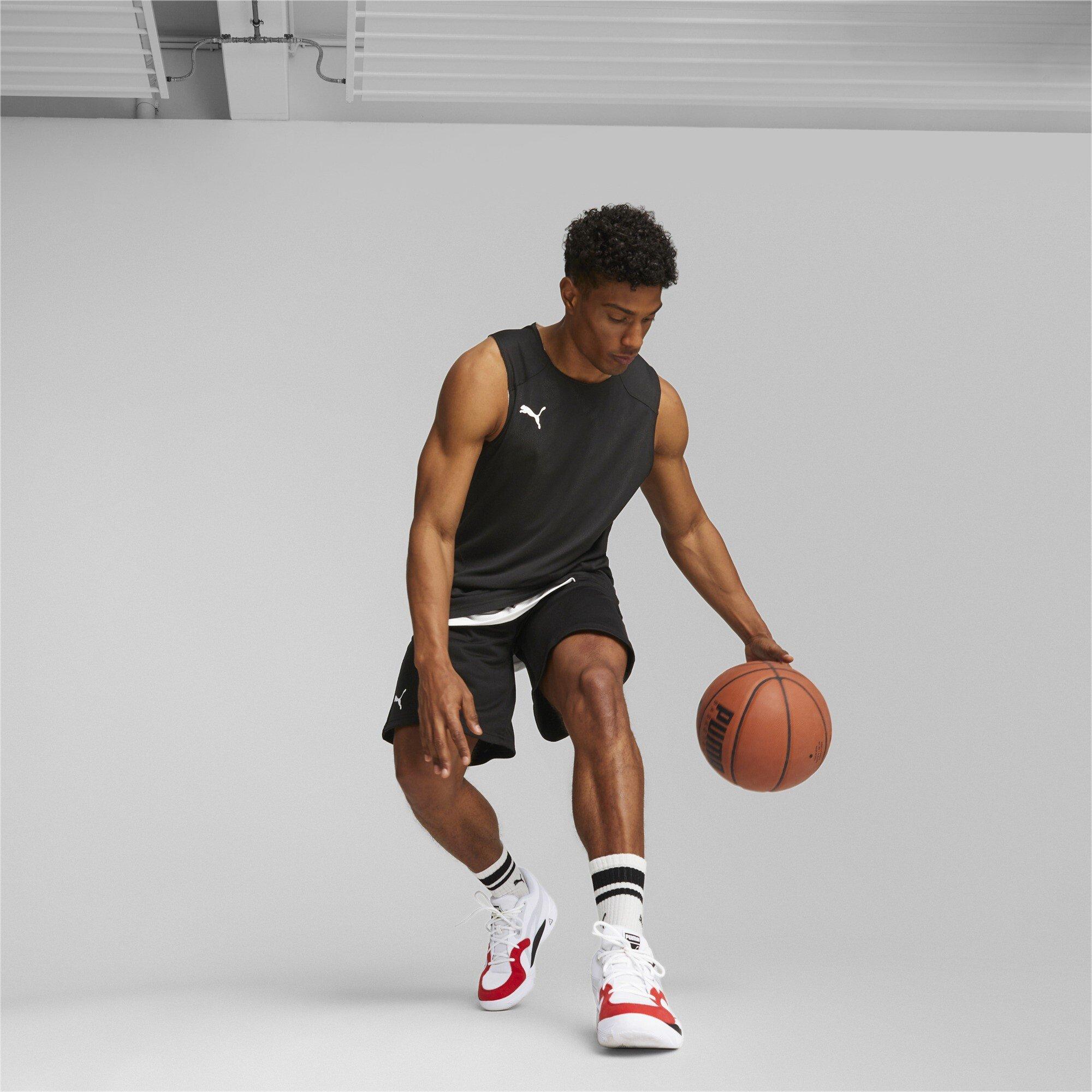 Black - Puma - Men's Hoops Team Reverse Practice Performance Basketball Jersey - 7