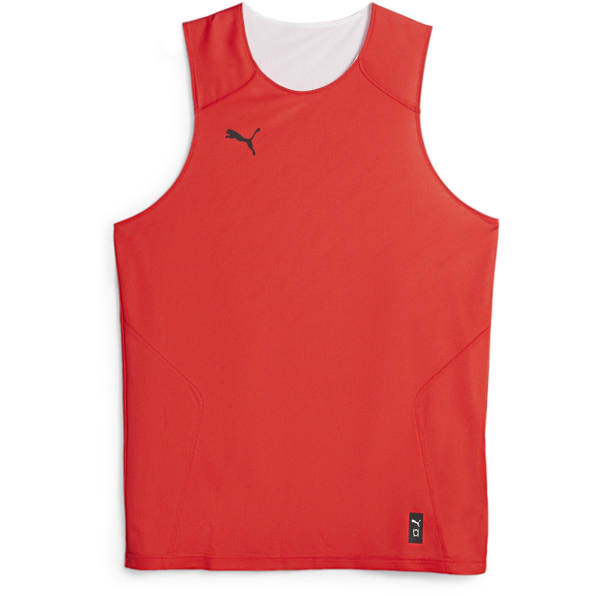 Puma Men's Hoops Team Reverse Practice Performance Basketball Jersey - Red - 3XL