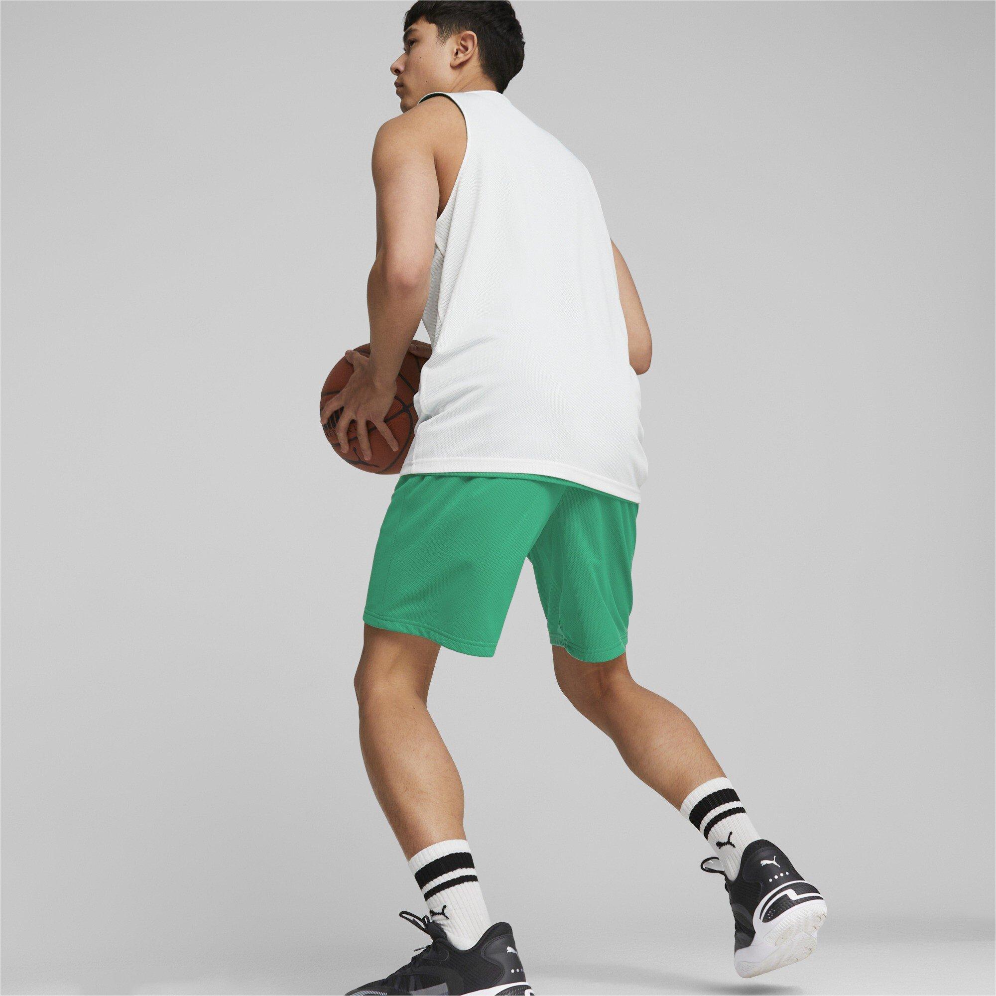 Pepper Green - Puma - Men's Hoops Team Reverse Practice Performance Basketball Jersey - 4