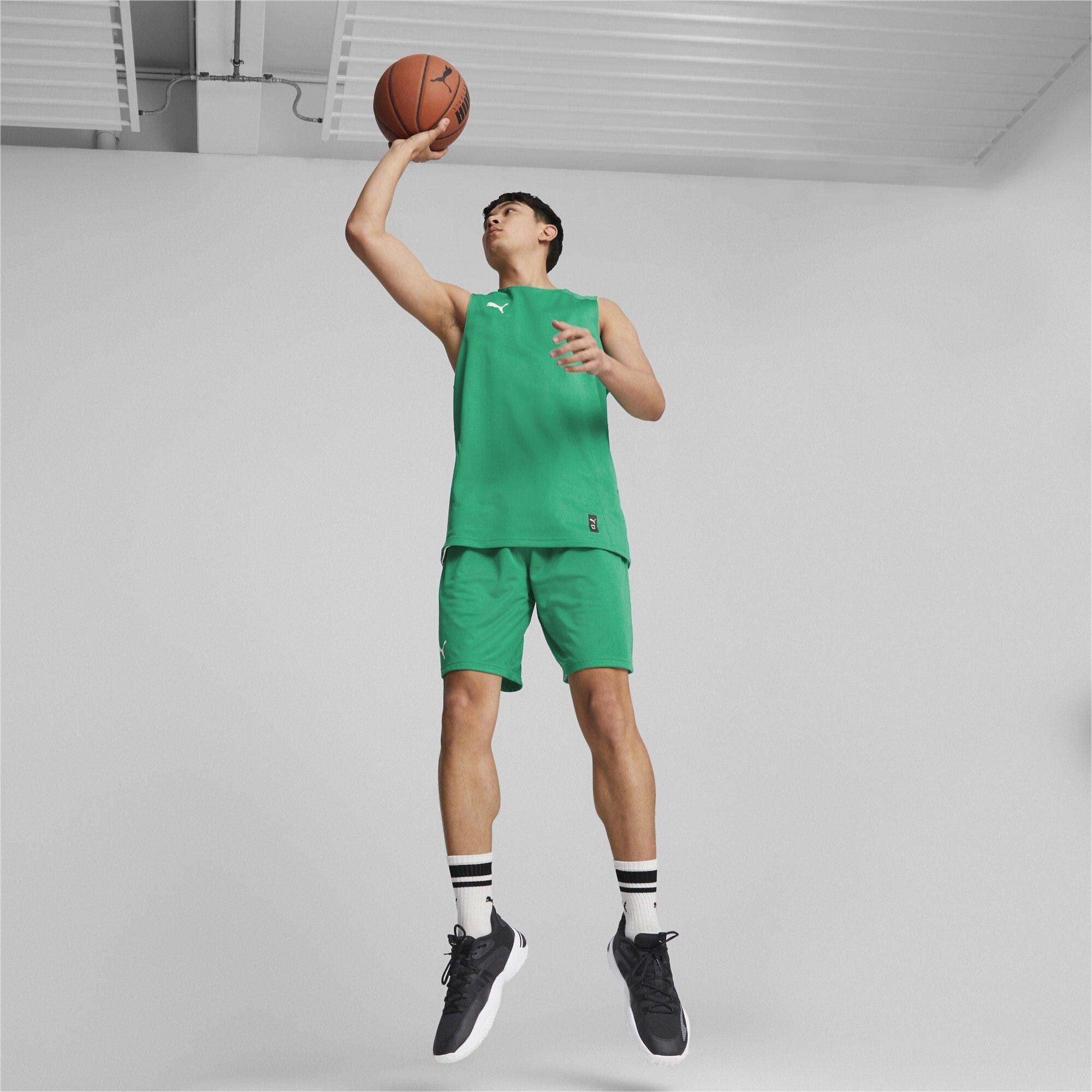 Pepper Green - Puma - Men's Hoops Team Reverse Practice Performance Basketball Jersey - 7