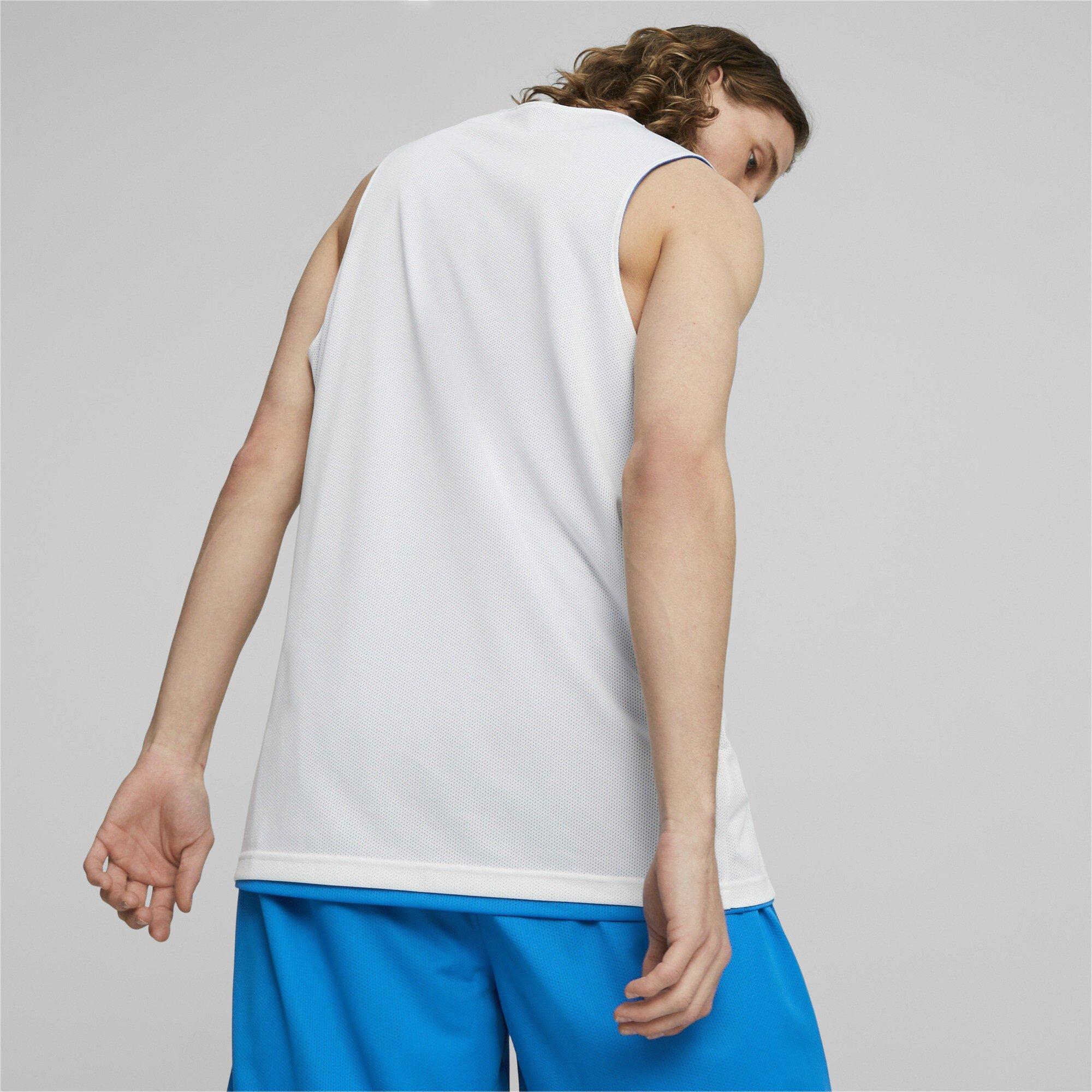 Elec Blue - Puma - Men's Hoops Team Reverse Practice Performance Basketball Jersey - 4