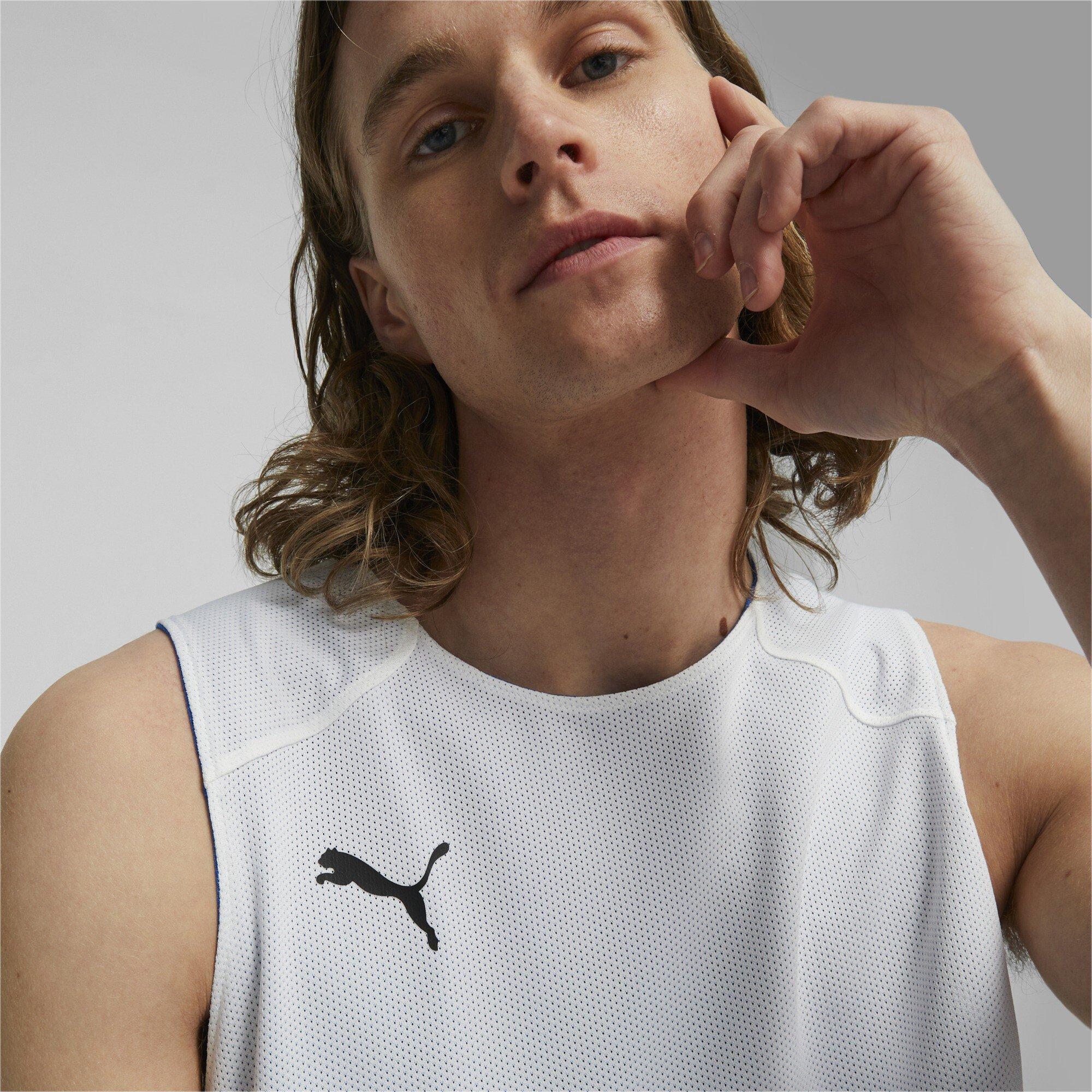 Elec Blue - Puma - Men's Hoops Team Reverse Practice Performance Basketball Jersey - 6