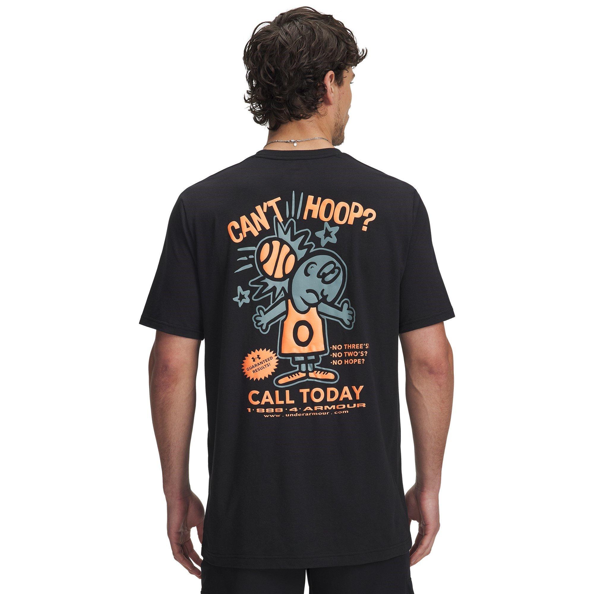 Black - Under Armour - Cant Hoop Short-Sleeve Performance T-Shirt - 2