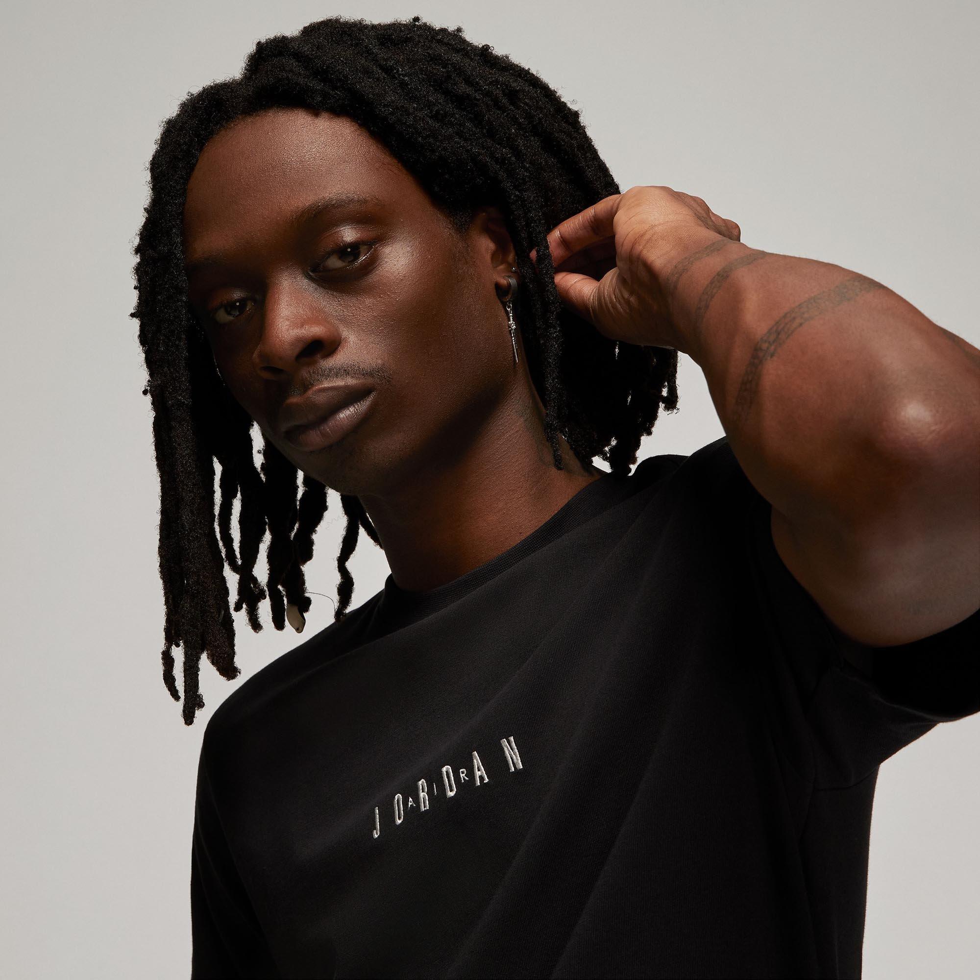 Black/Sail/Sail - Nike - Nike Jordan Air Mens T Shirt - 3