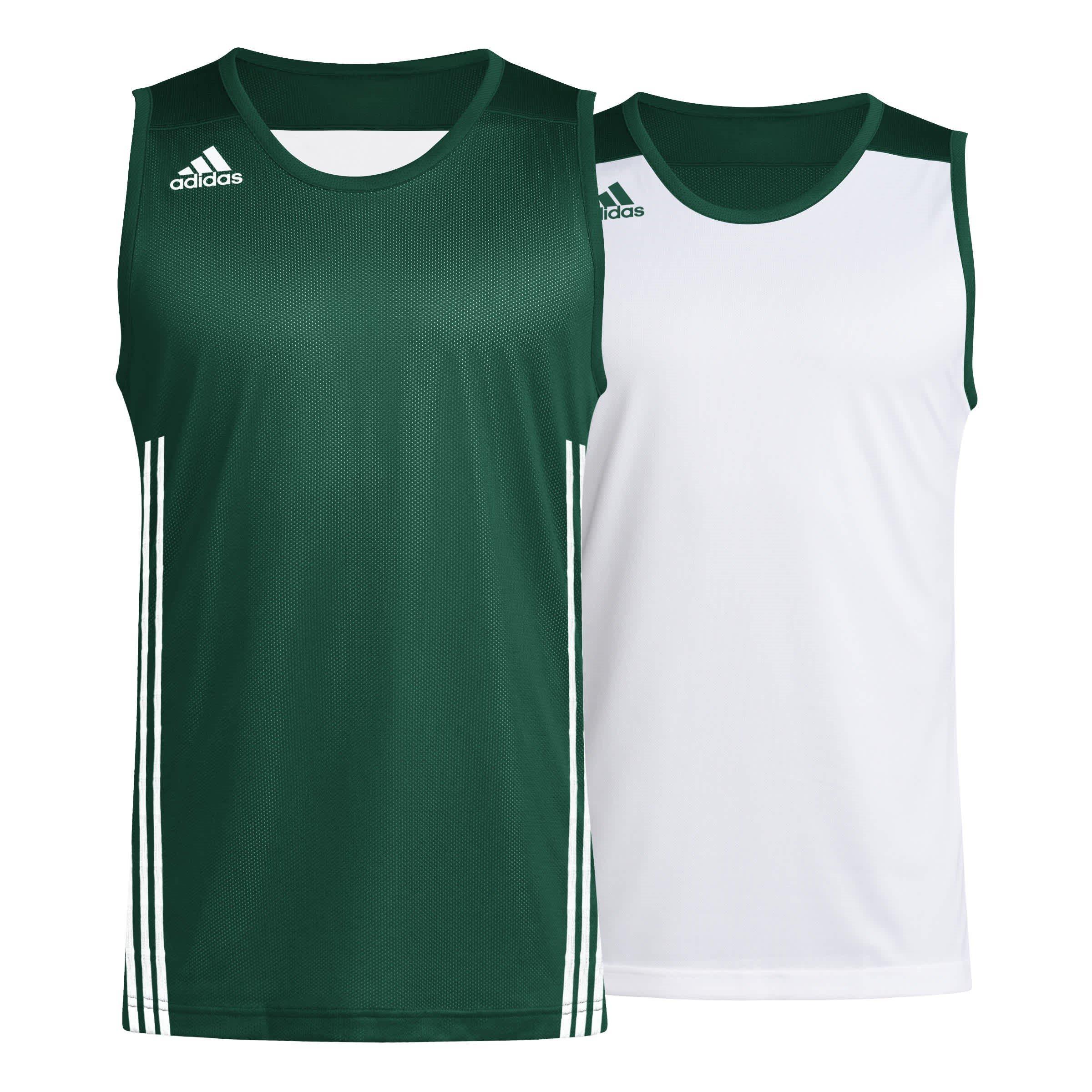 Dark Green/Whit - adidas - 3g Spee Rev Jrs Basketball Jersey Mens