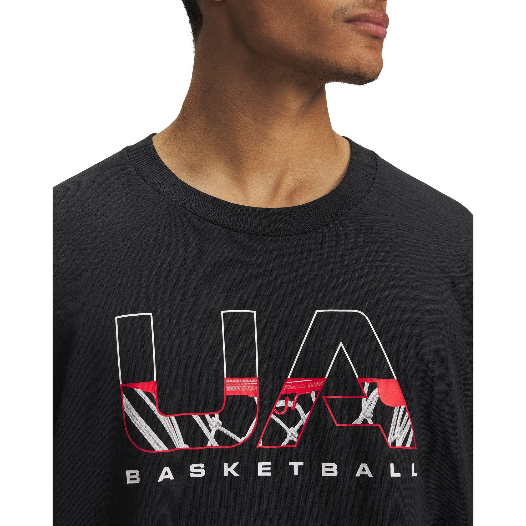 Black - Under Armour - Hoop Brand Short-Sleeve Performance T-Shirt - 3