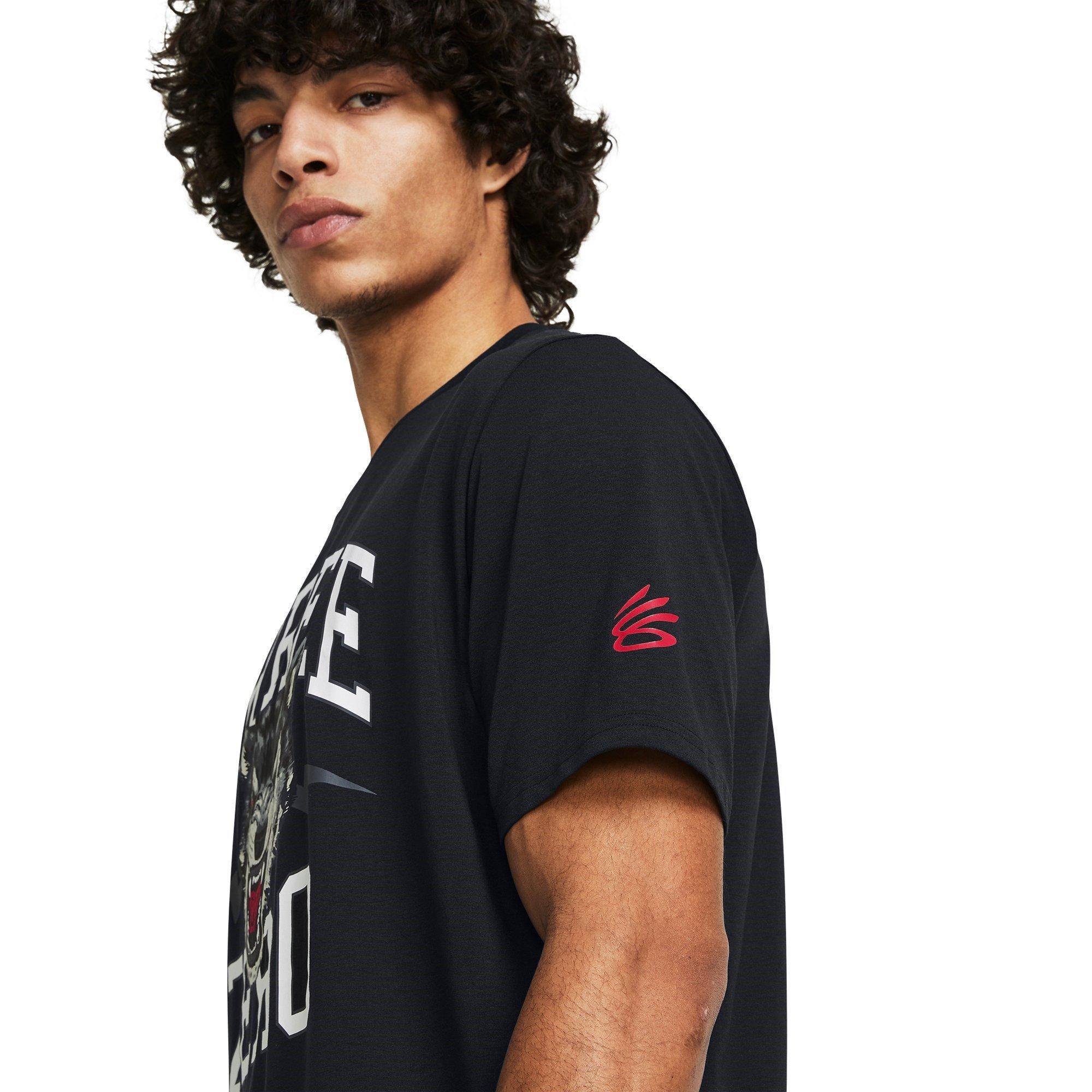 Preto - Under Armour - Armour Curry Young Wolf Tee T-Shirt Mens - 5