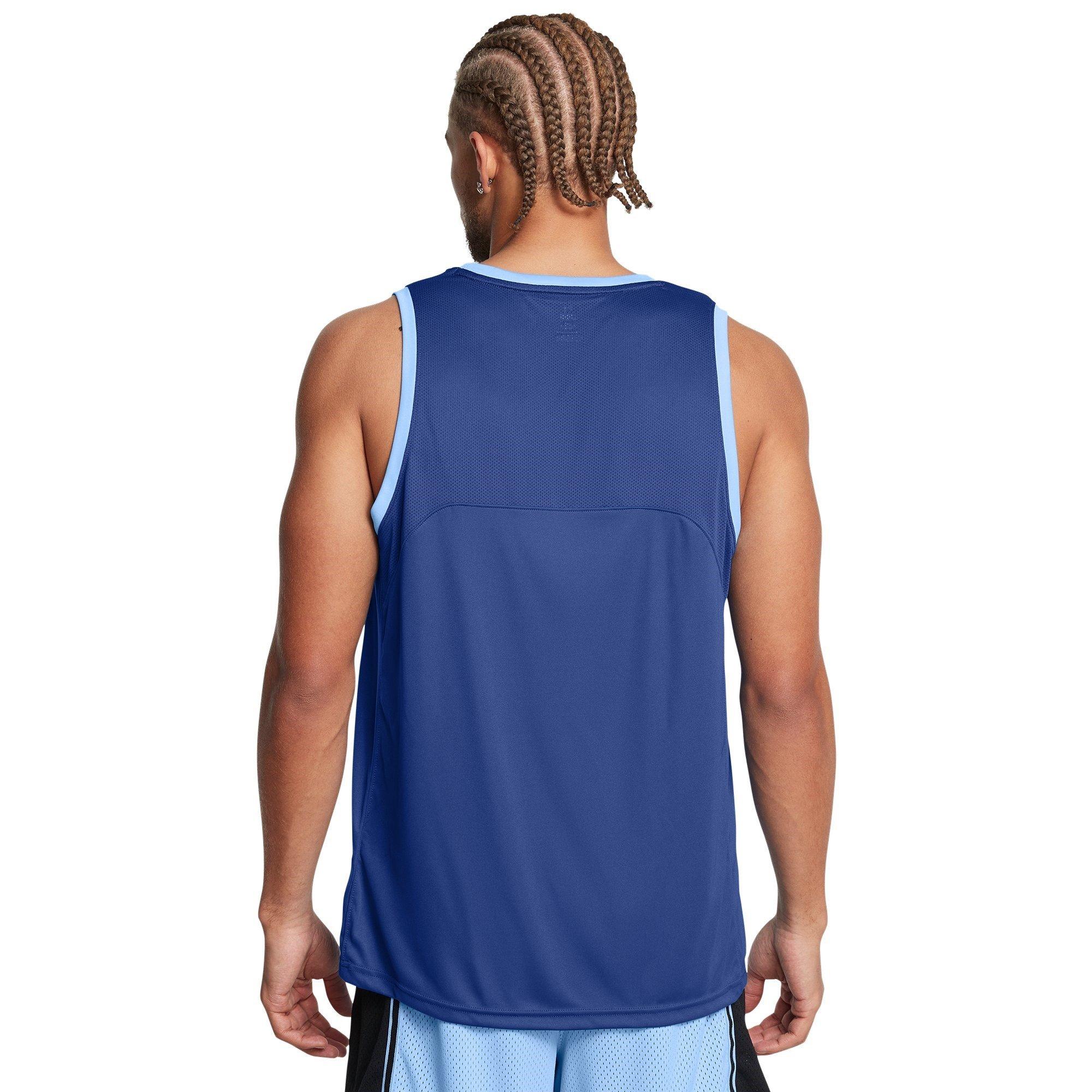 Azul - Under Armour - Baseline Performance Basketball Shirt Mens - 4