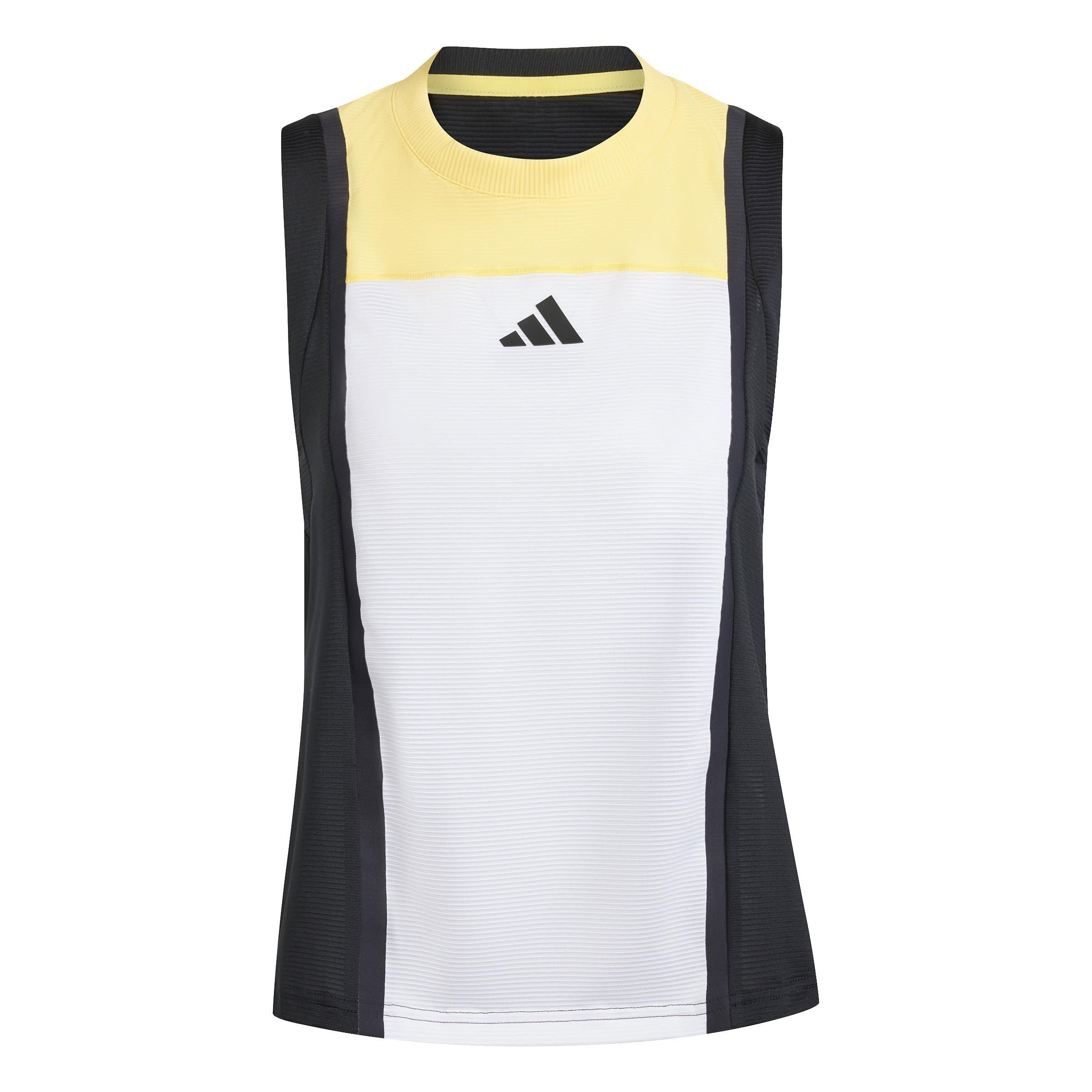 Wht/Blk/Ornge - adidas - Tennis HEAT.RDY Pro Match Tank Top Womens - 1