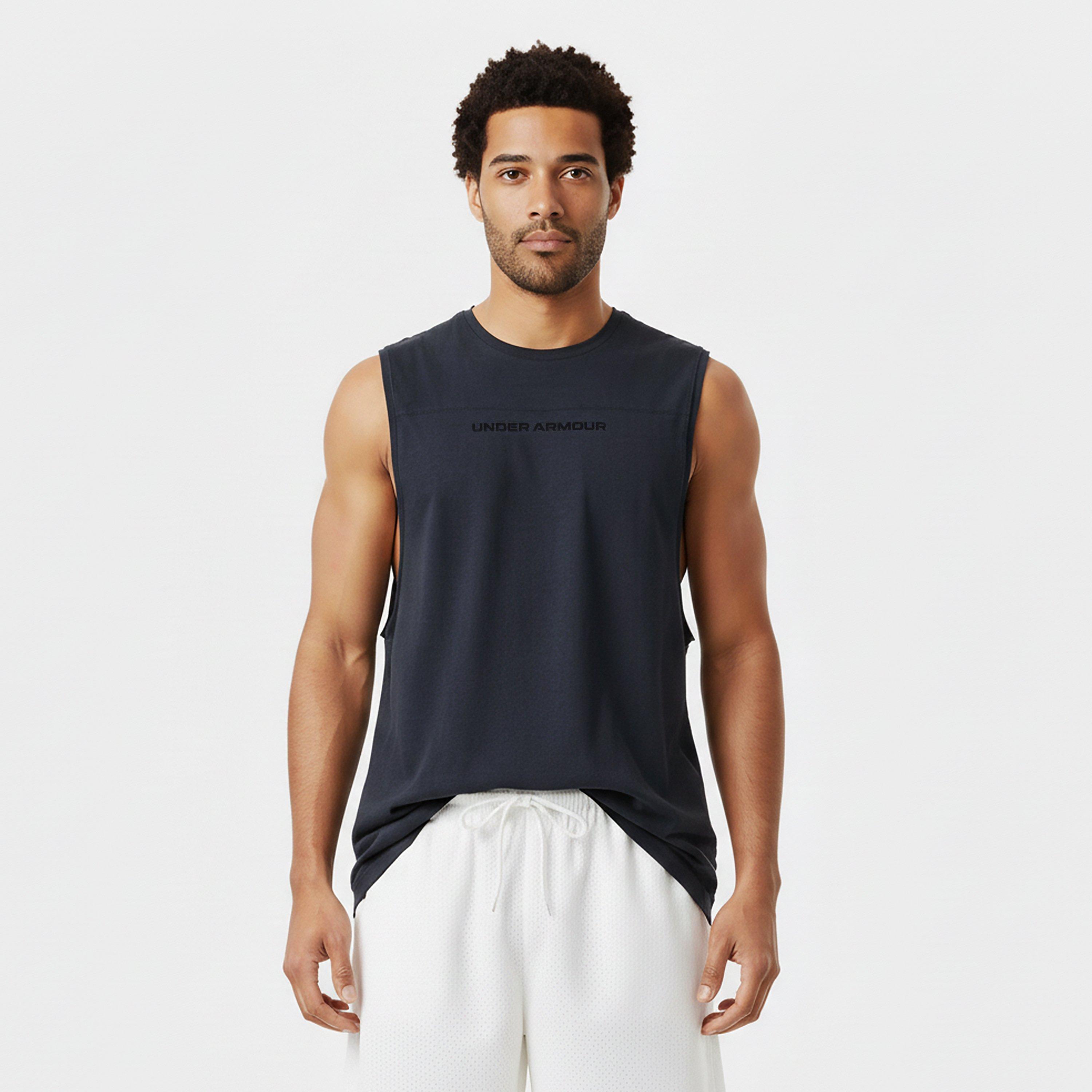 Anthracite/Blk - Under Armour - UA Hoops Train Tank Sn63 - 3