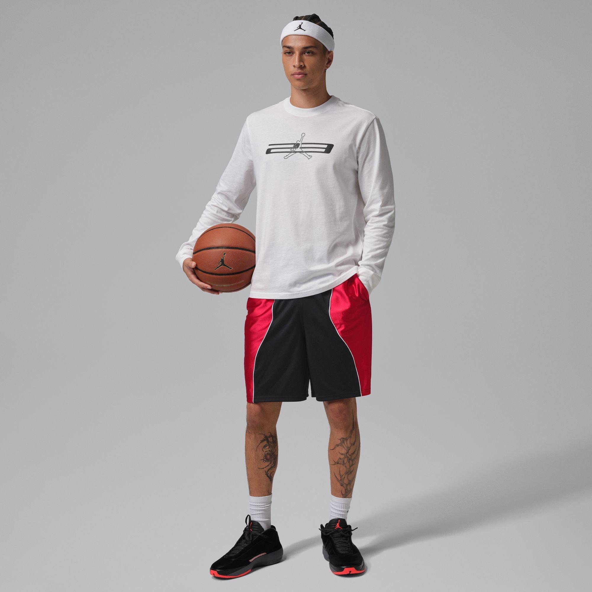 Black/White/Red - Nike - Men's Y2K Basketball Shorts - 7