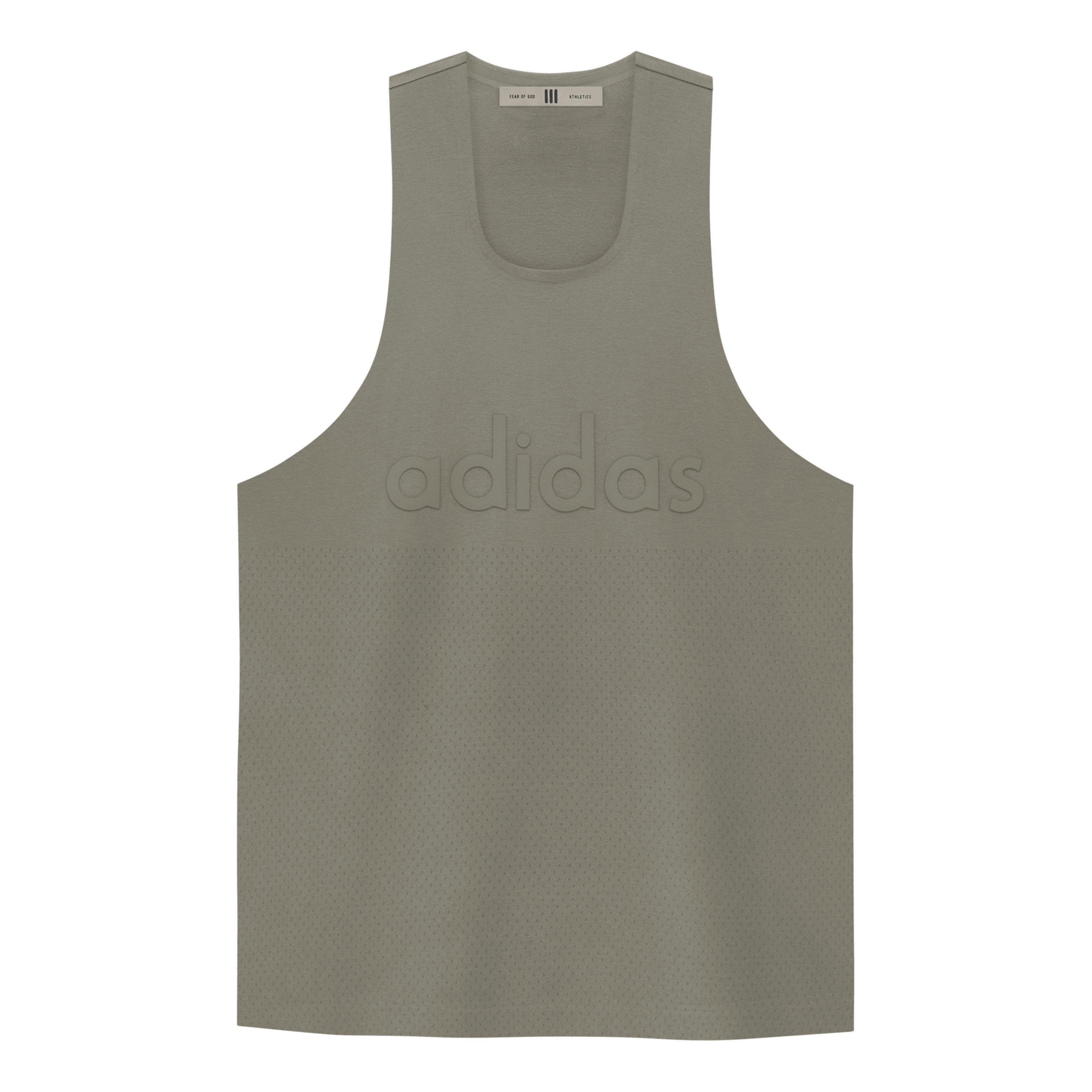 Adidas Men's Athletic Tank Performance Basketball Jersey - Clay - XS