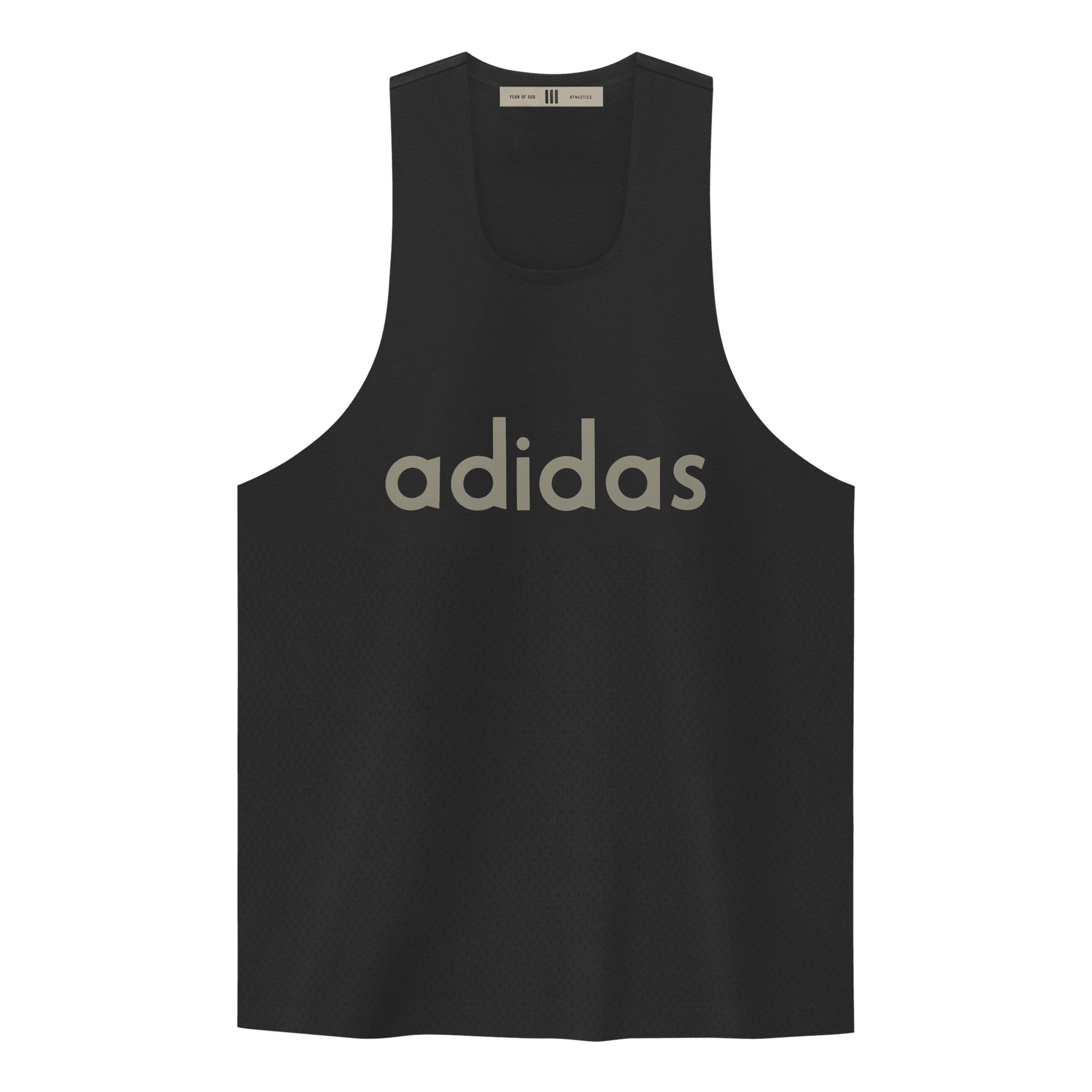 Adidas Men's Athletic Tank Performance Basketball Jersey - Black - L