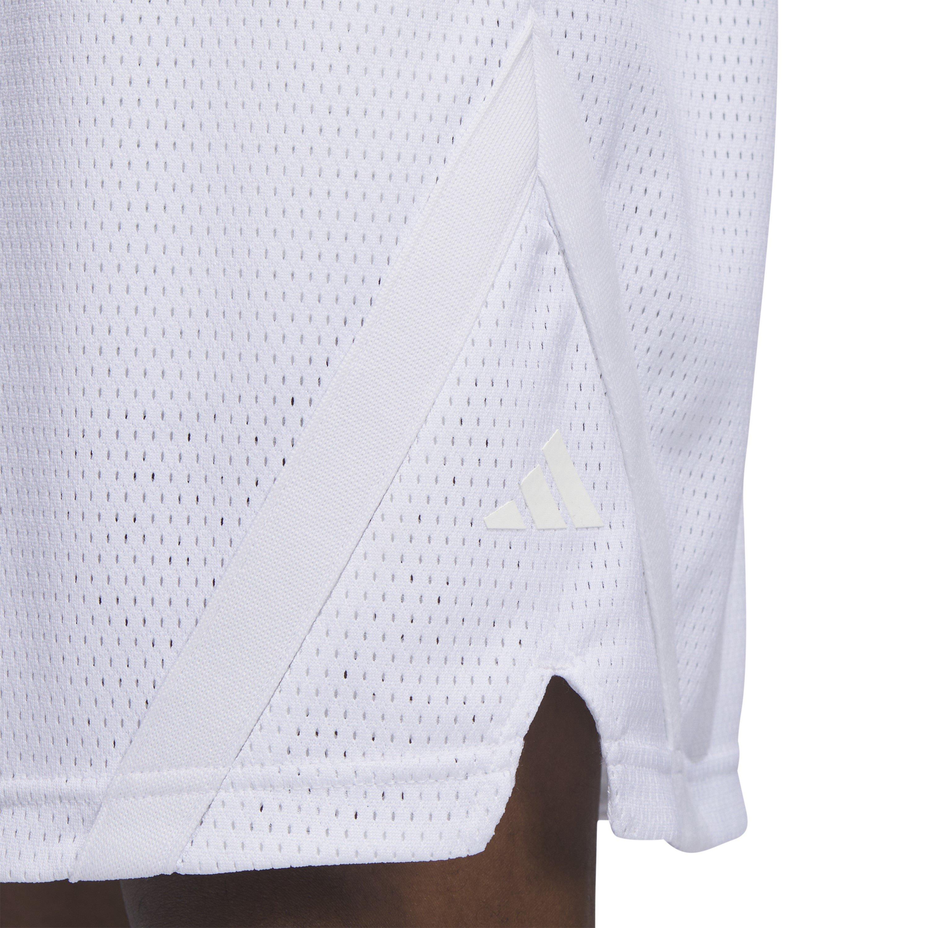Blanc/Blanc - adidas - Select Mesh S Basketball Short Mens - 4