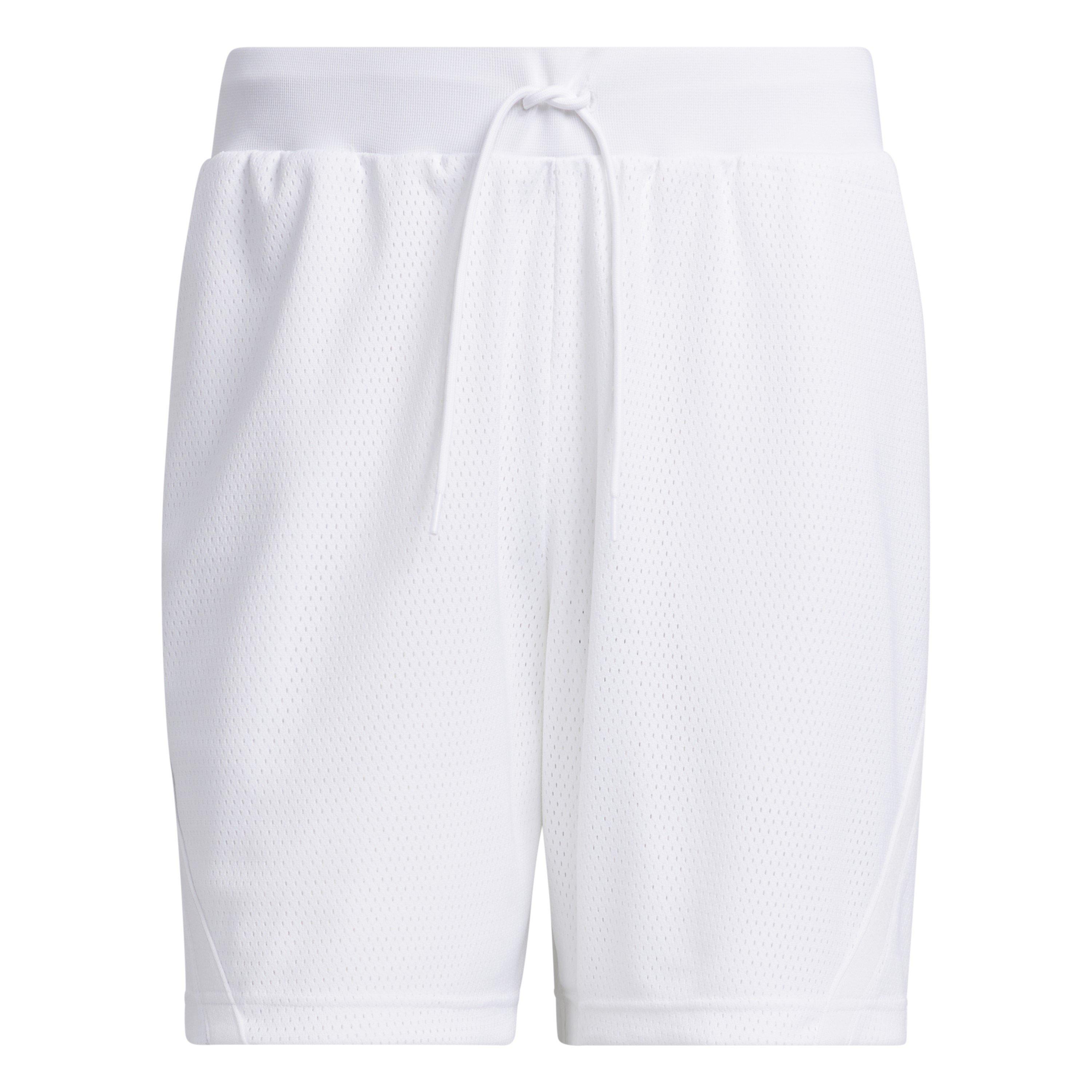 White/White - adidas - Men's Select Mesh Basketball Shorts - 1