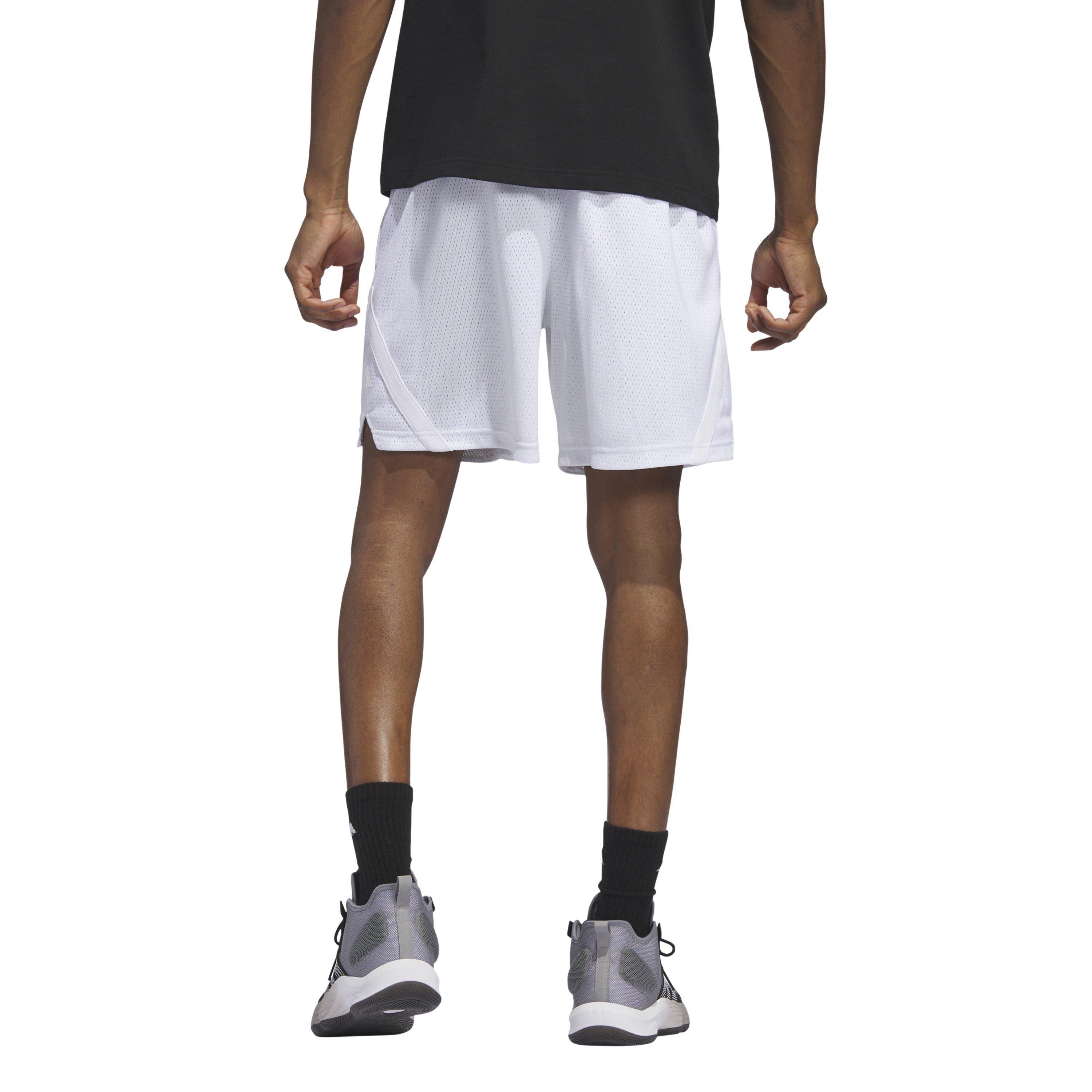 Hvid/Hvid - adidas - Select Mesh S Basketball Short Mens - 3