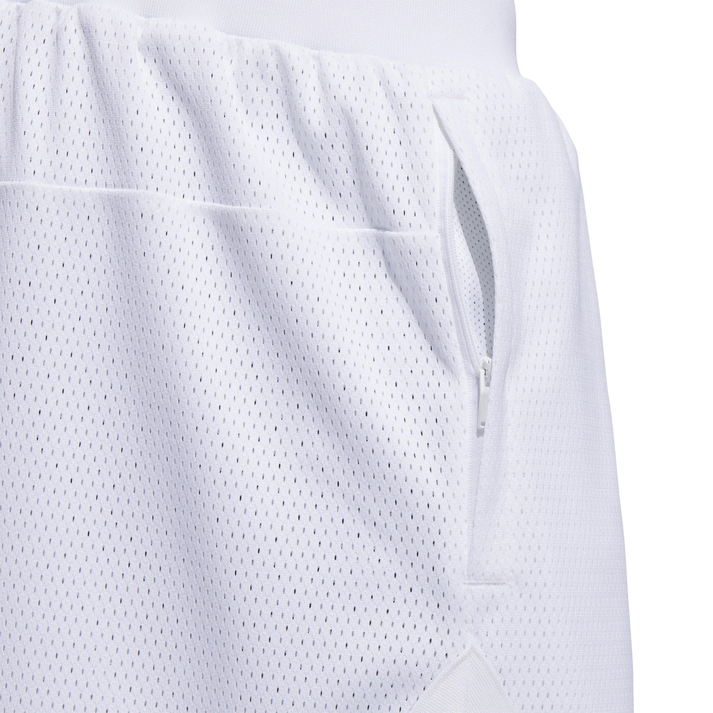 Hvid/Hvid - adidas - Select Mesh S Basketball Short Mens - 5