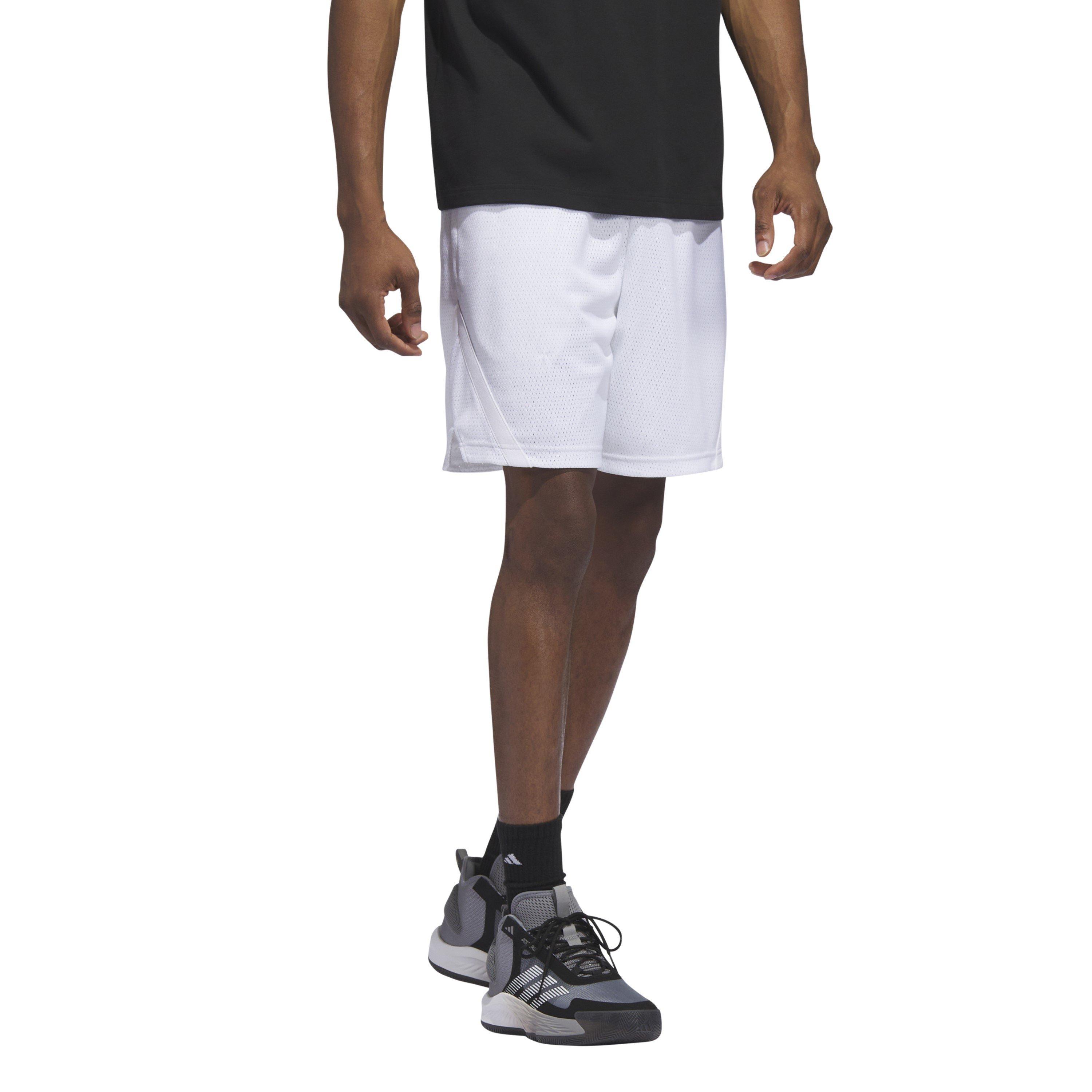 Hvid/Hvid - adidas - Select Mesh S Basketball Short Mens - 6
