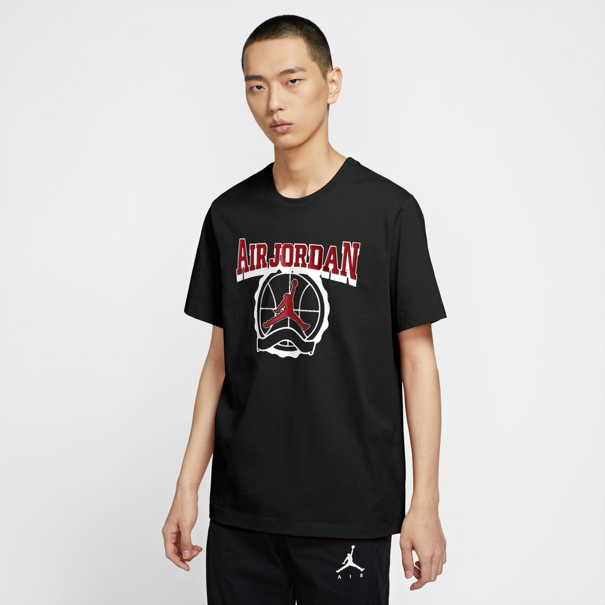 Black - Nike - Men's Air Jordan Crew Short Sleeve T-Shirt - 1
