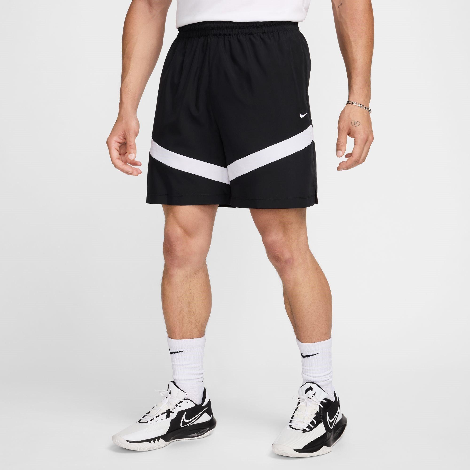 Sort/Hvid - Nike - Dri-FIT Icon Mens 8 Basketball Shorts - 3