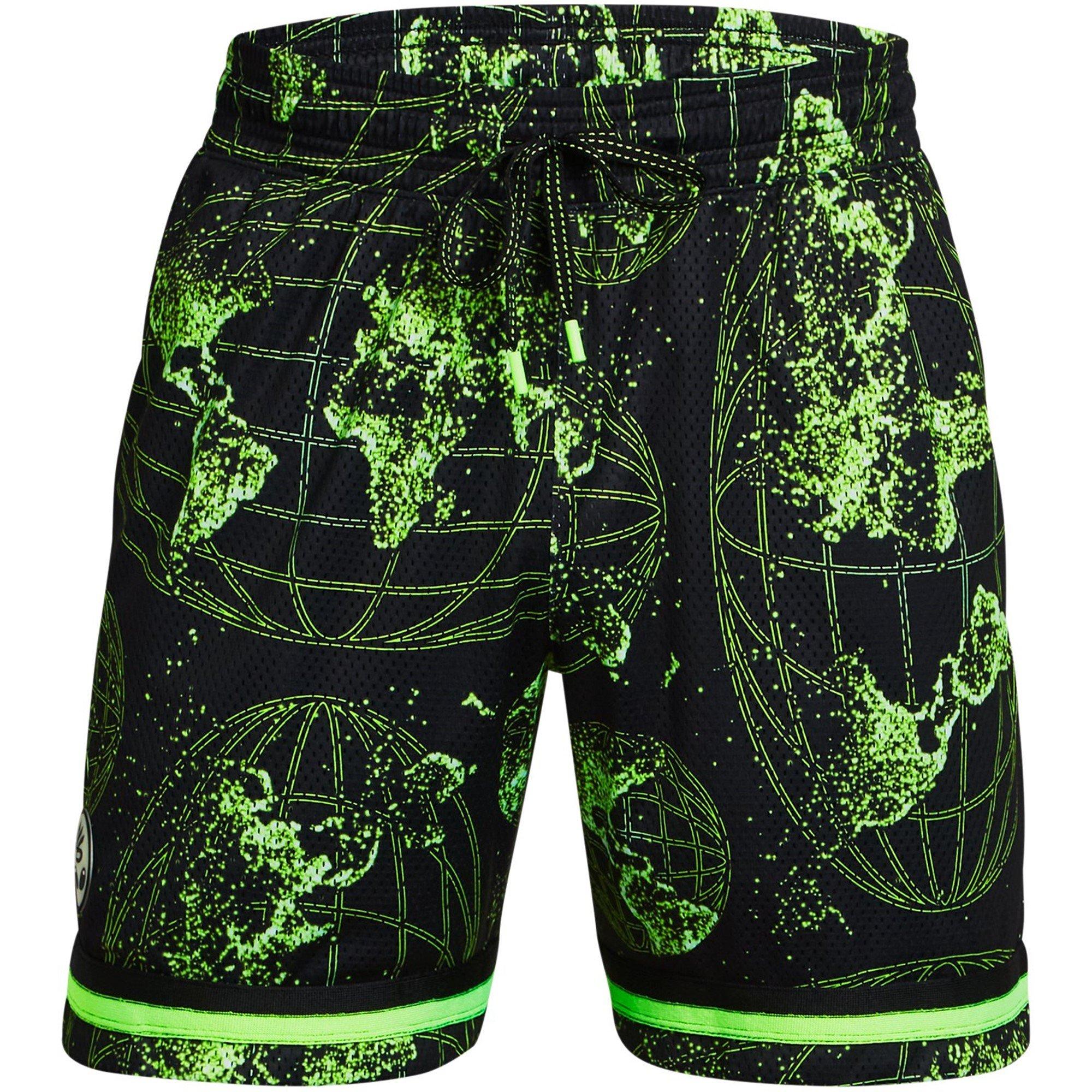 Blk/Grey/Green - Under Armour - Curry Statement Shorts Mens - 1