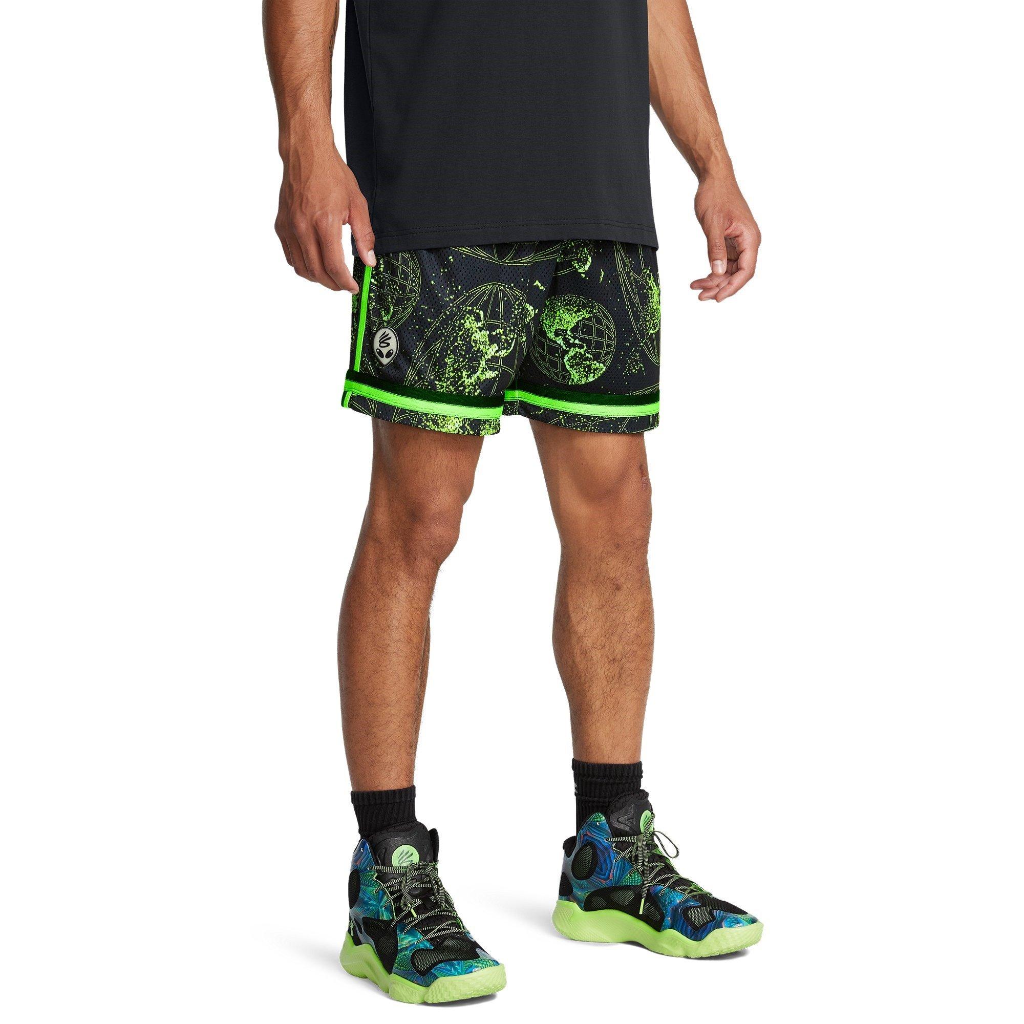 Sort/Grå/Grøn - Under Armour - Curry Statement Shorts Mens - 2