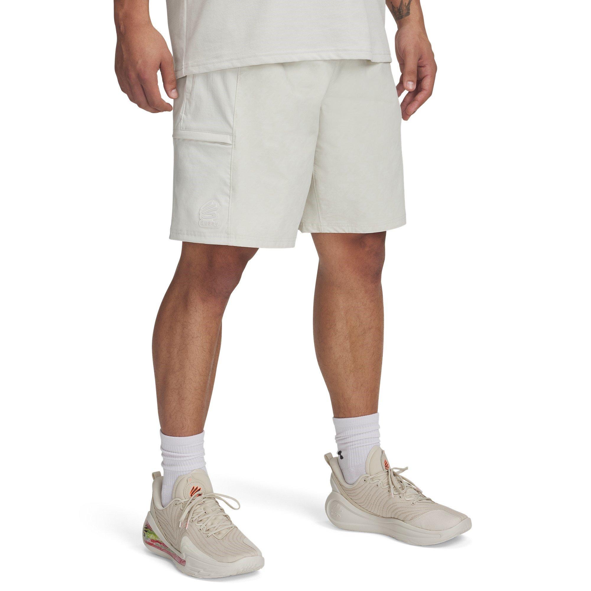 White - Under Armour - Curry Woven Shorts Mens - 3