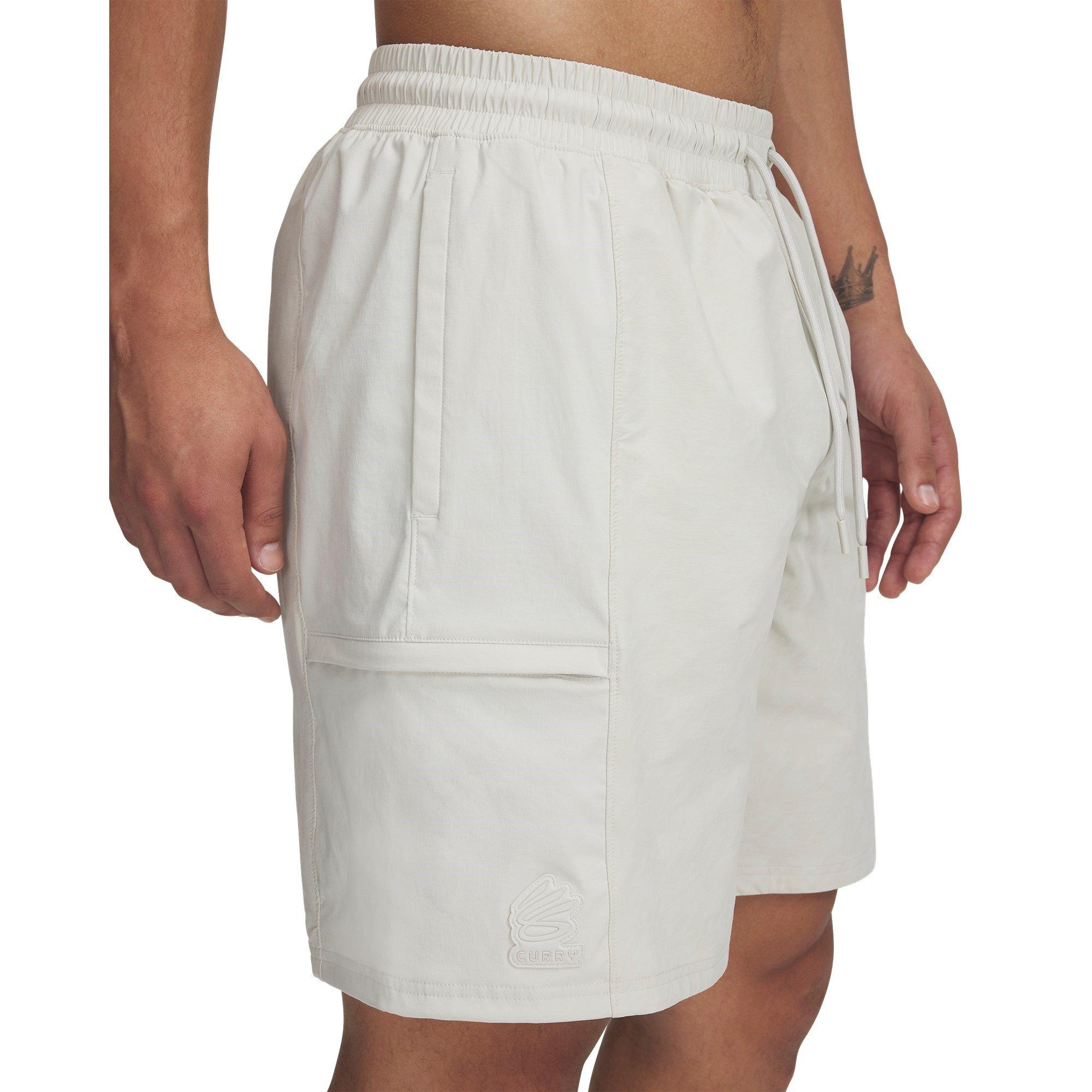 White - Under Armour - Curry Woven Shorts Mens - 6