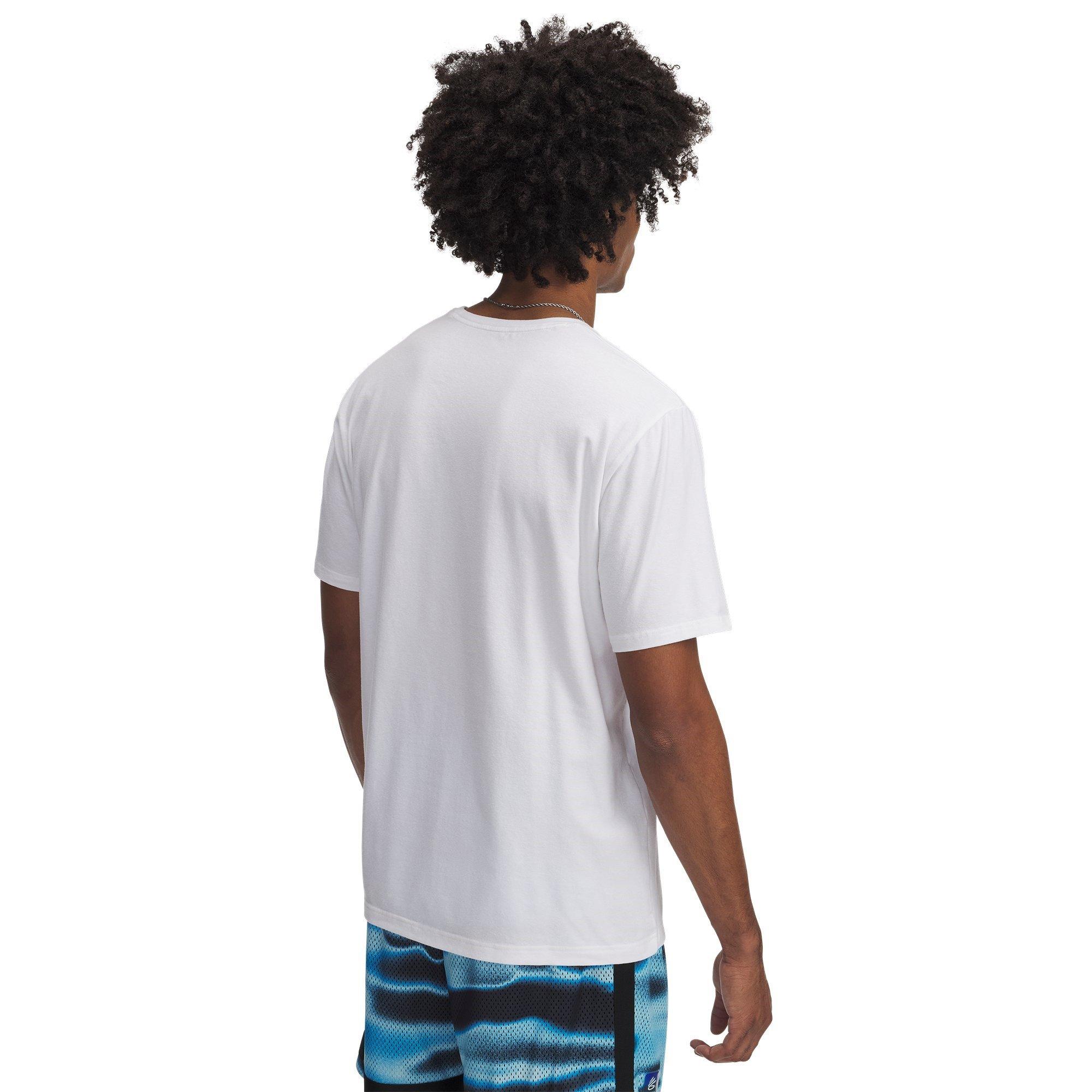 Hvid/Sort - Under Armour - Curry Playable T-Shirt Mens - 2