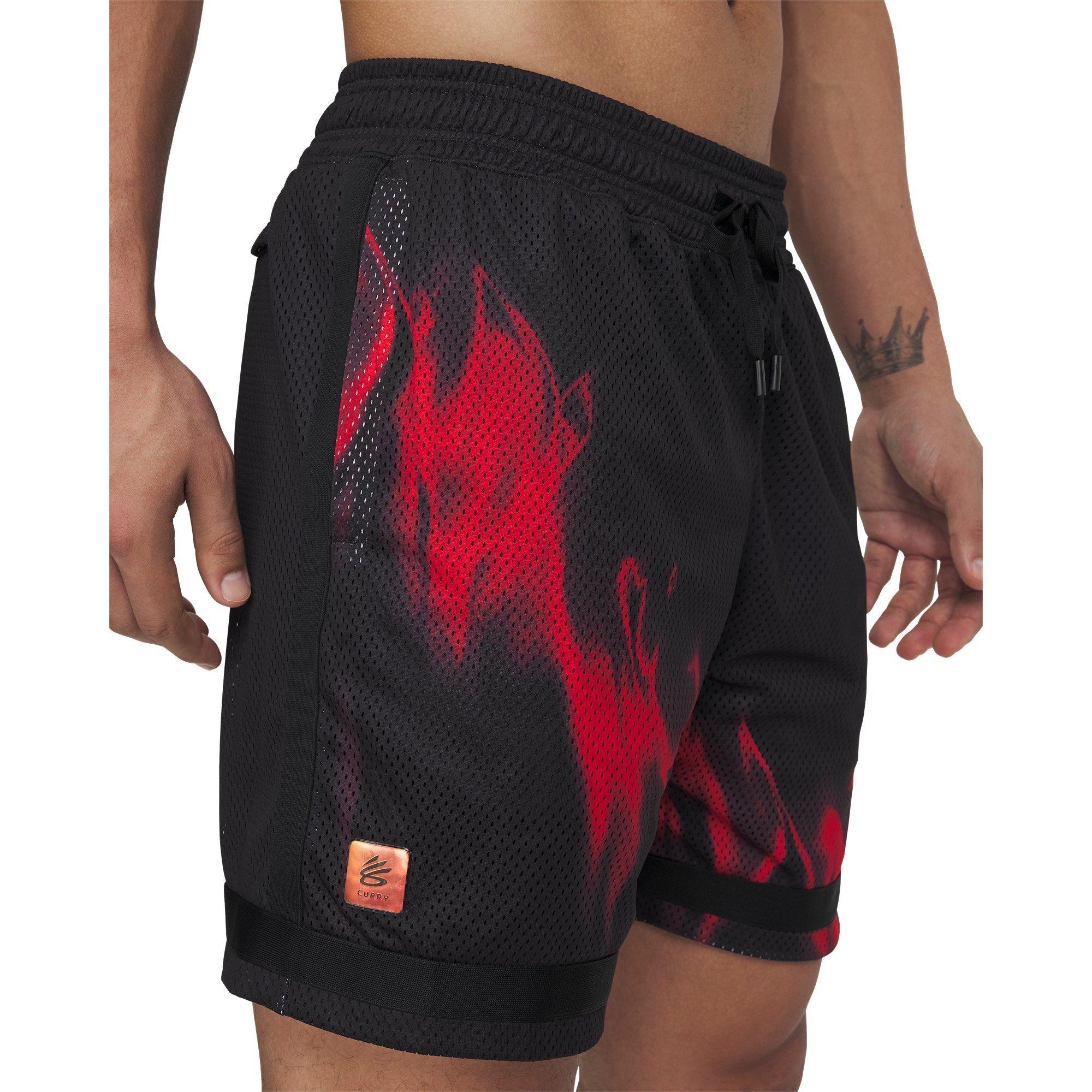 Black/Red - Under Armour - Curry Statement Shorts Mens - 4