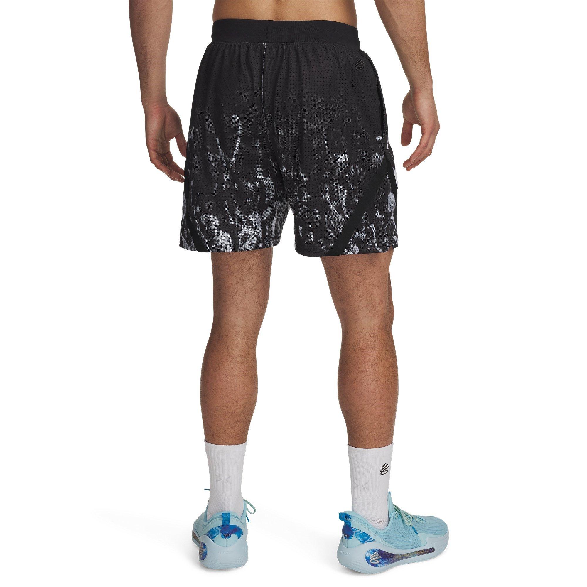 Schwarz/Weiß - Under Armour - Curry Signature Sub Basketball Shorts Mens - 2