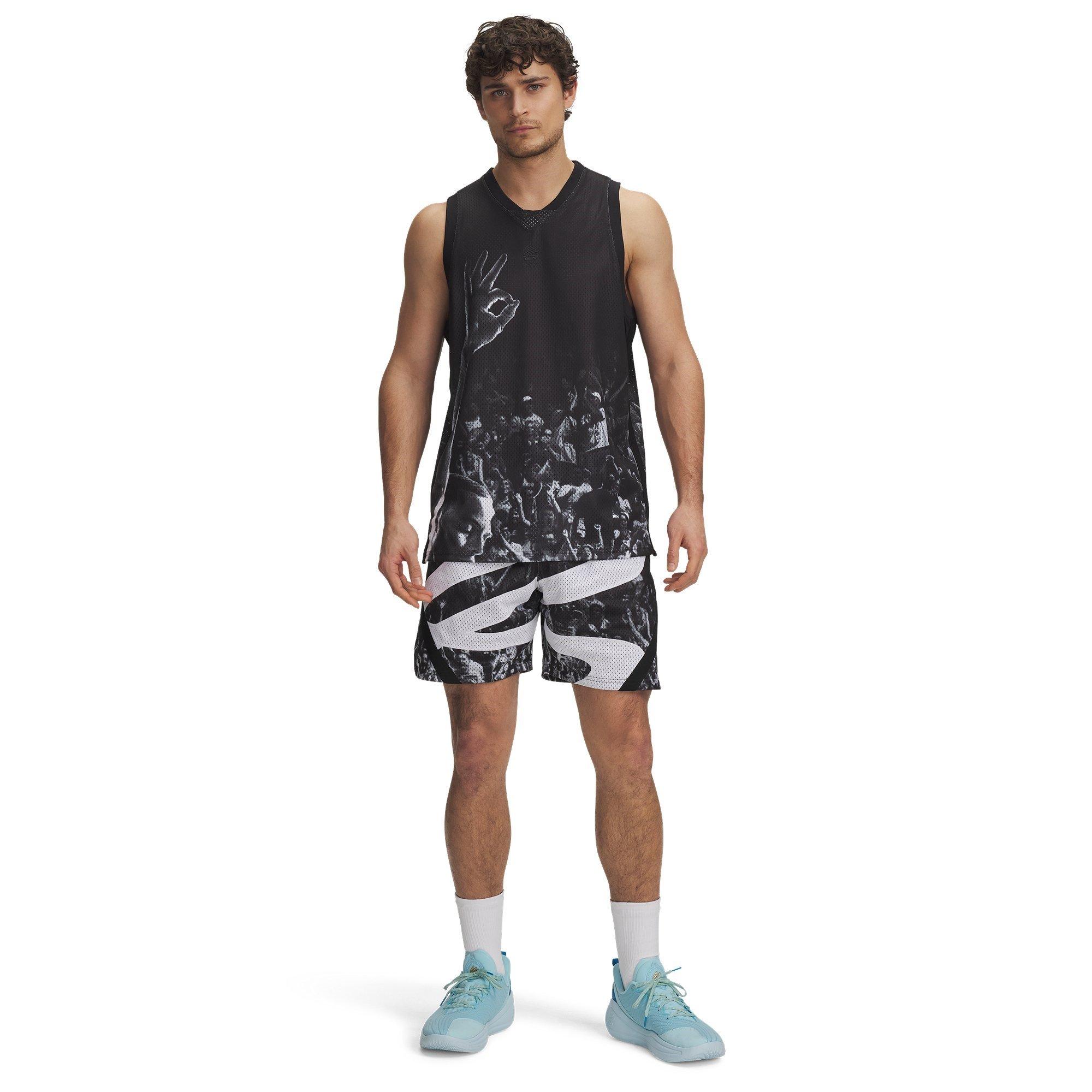 Schwarz/Weiß - Under Armour - Curry Signature Sub Basketball Shorts Mens - 3