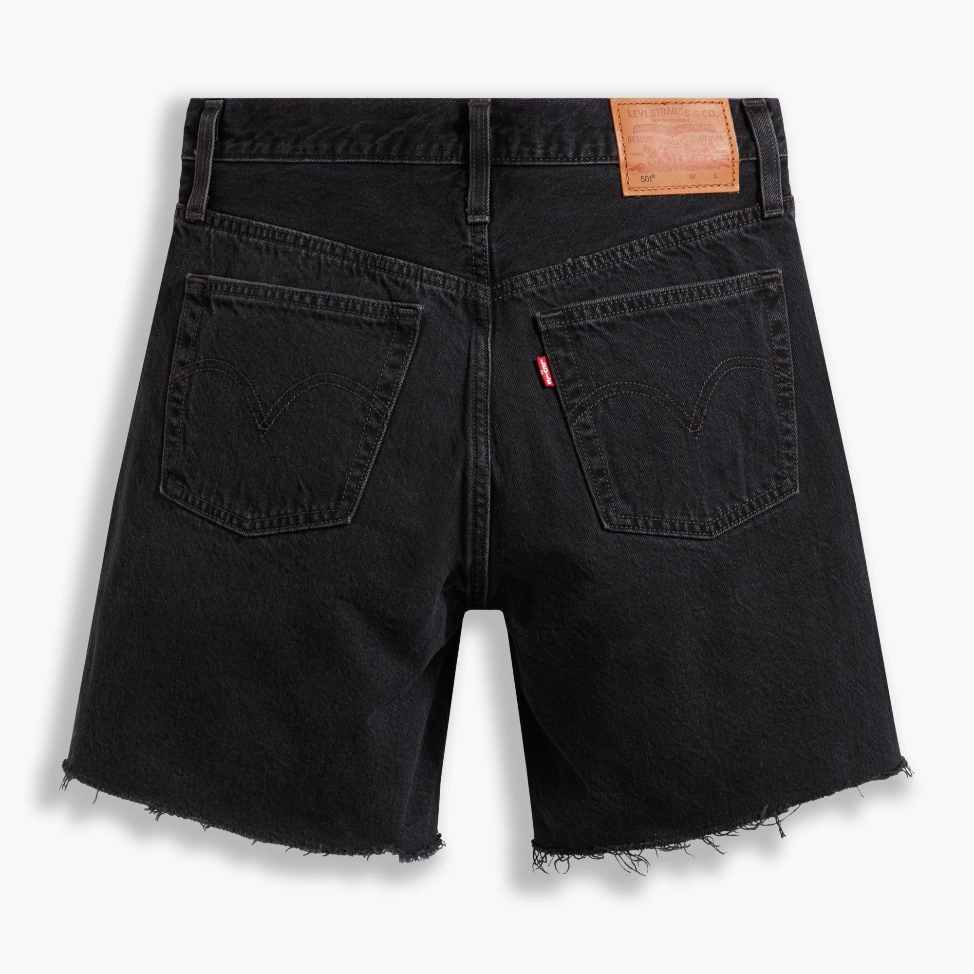 Nero Lunare - Levis - Women's Mid-Thigh Lunar Black Denim Shorts - 6