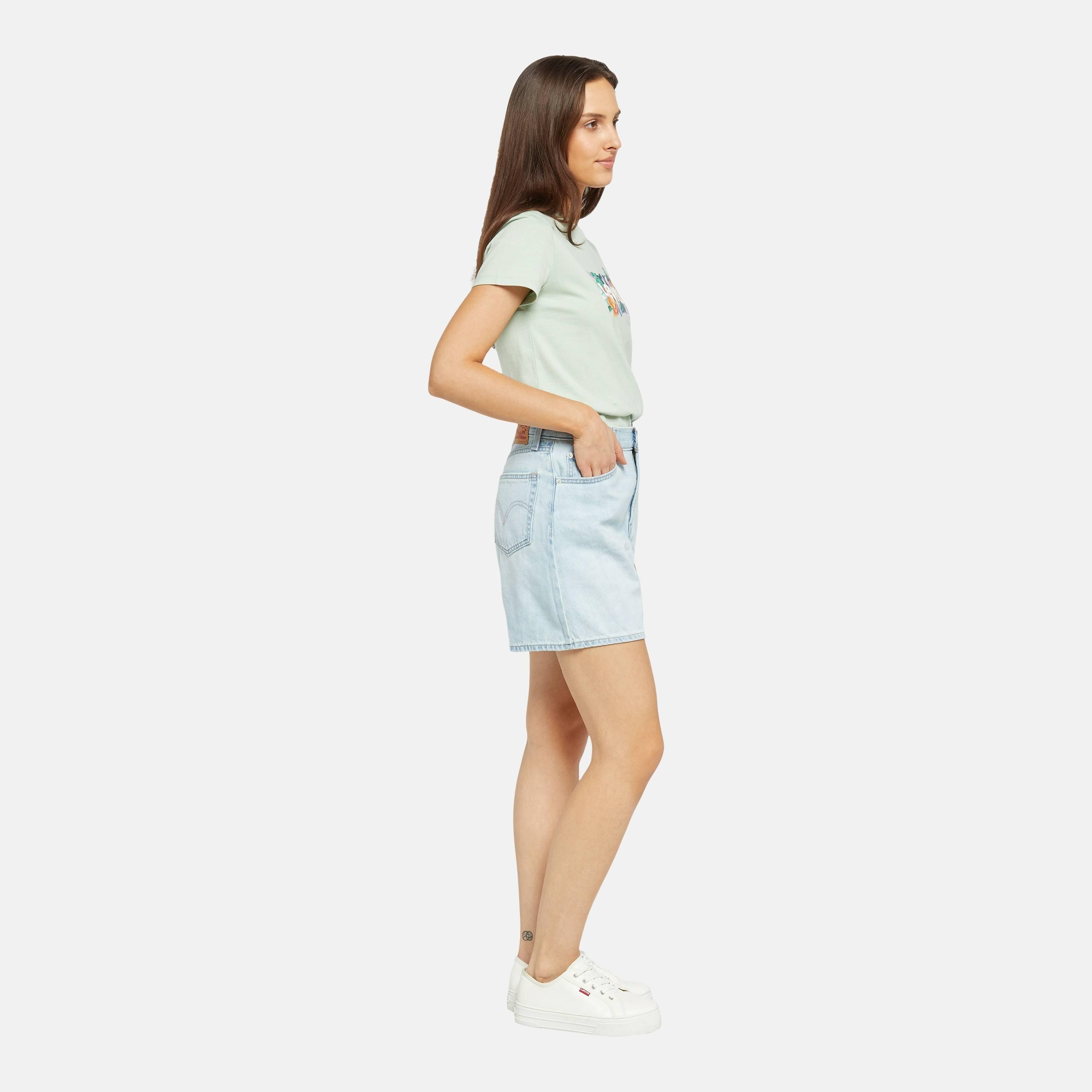 Viaggio di lusso - Levis - Women's High Baggy Luxury Denim Shorts - 2