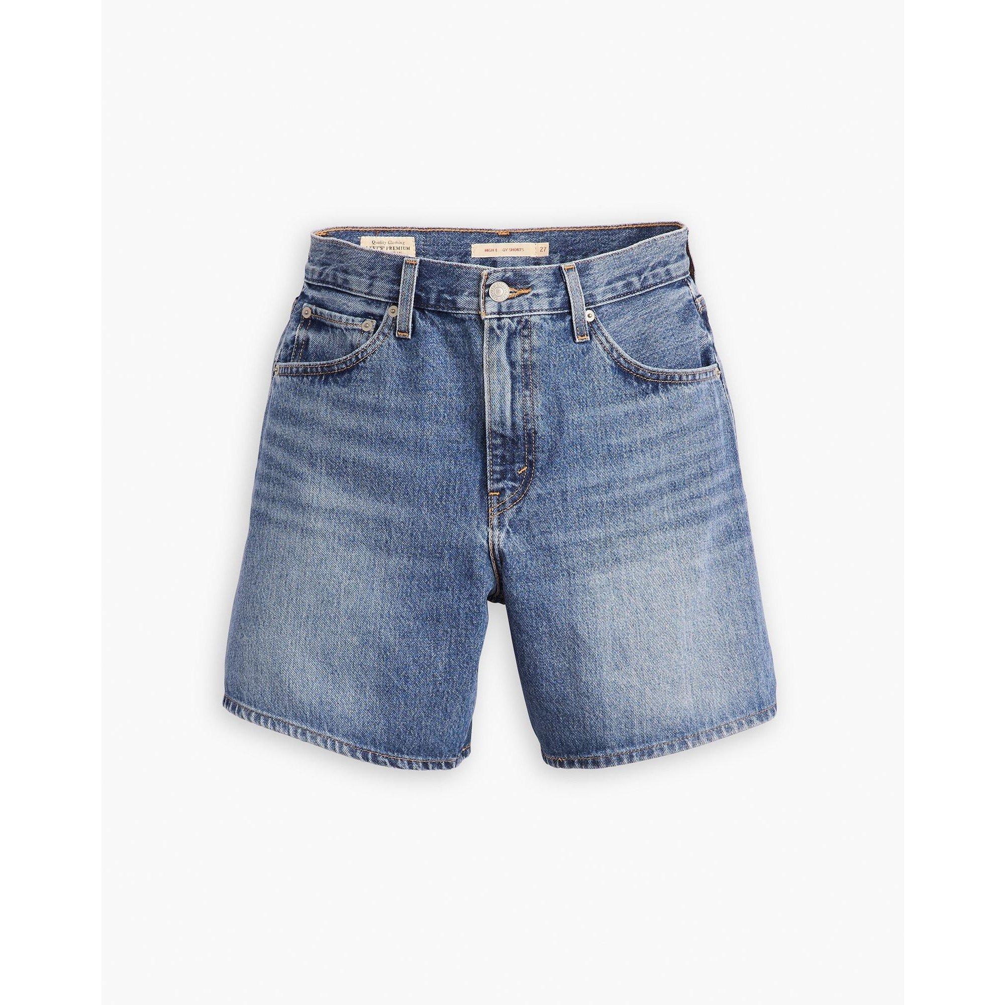 Levis Women's High Baggy Luxury Denim Shorts - Worn Memory - 28 L30