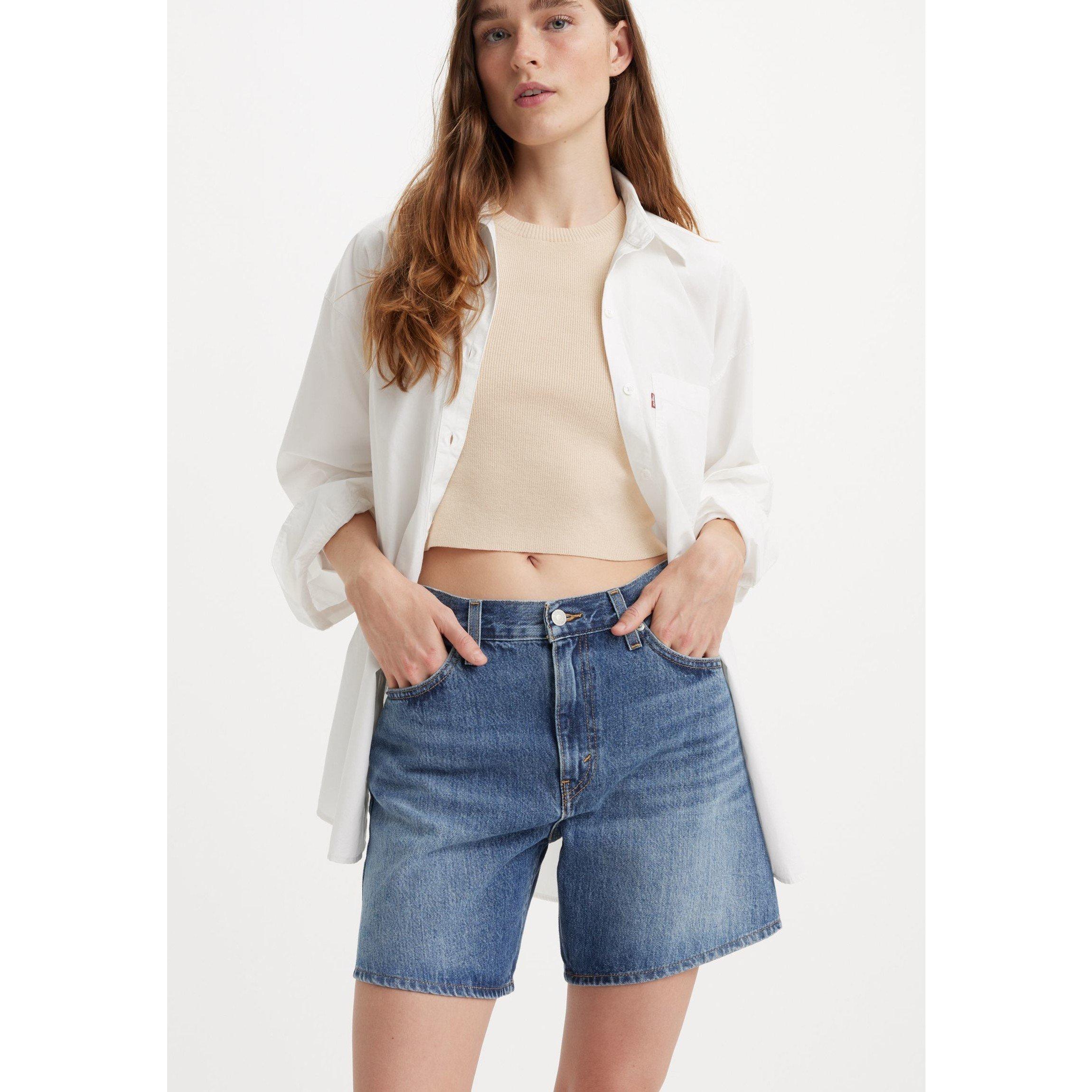 Worn Memory - Levis - Women's High Baggy Luxury Denim Shorts - 4