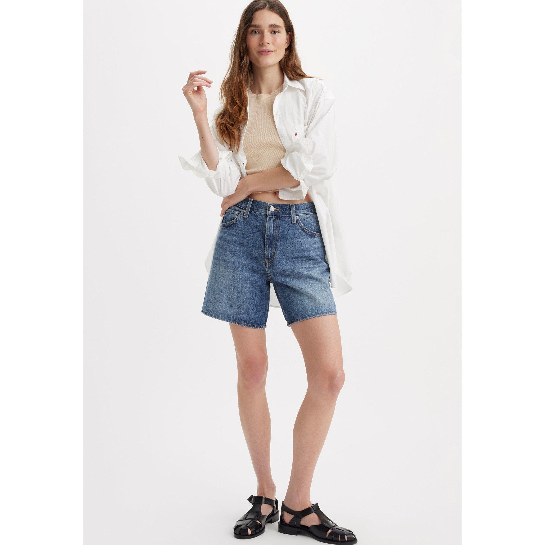 Worn Memory - Levis - Women's High Baggy Luxury Denim Shorts - 6